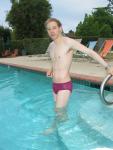 Maroon Speedo Aquablade swim brief
