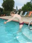 Arm stretches in a Speedo Aquablade