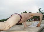 Sit-ups in a Speedo Aquablade