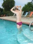 Swimmer Stretching in a Speedo Aquablade