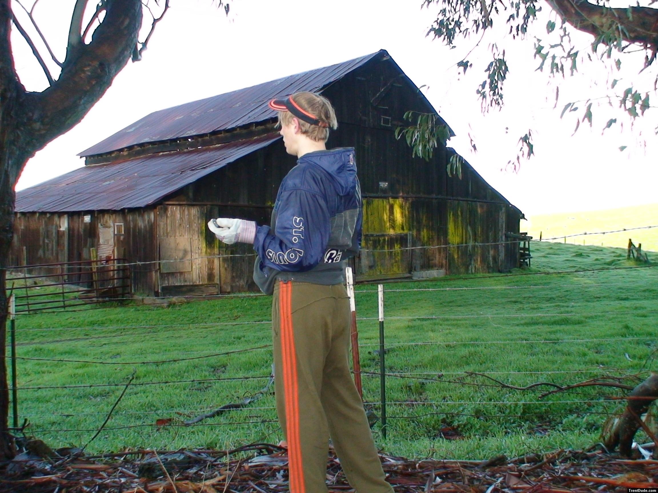 I hope that isn't the farmer watching me again! (butt)