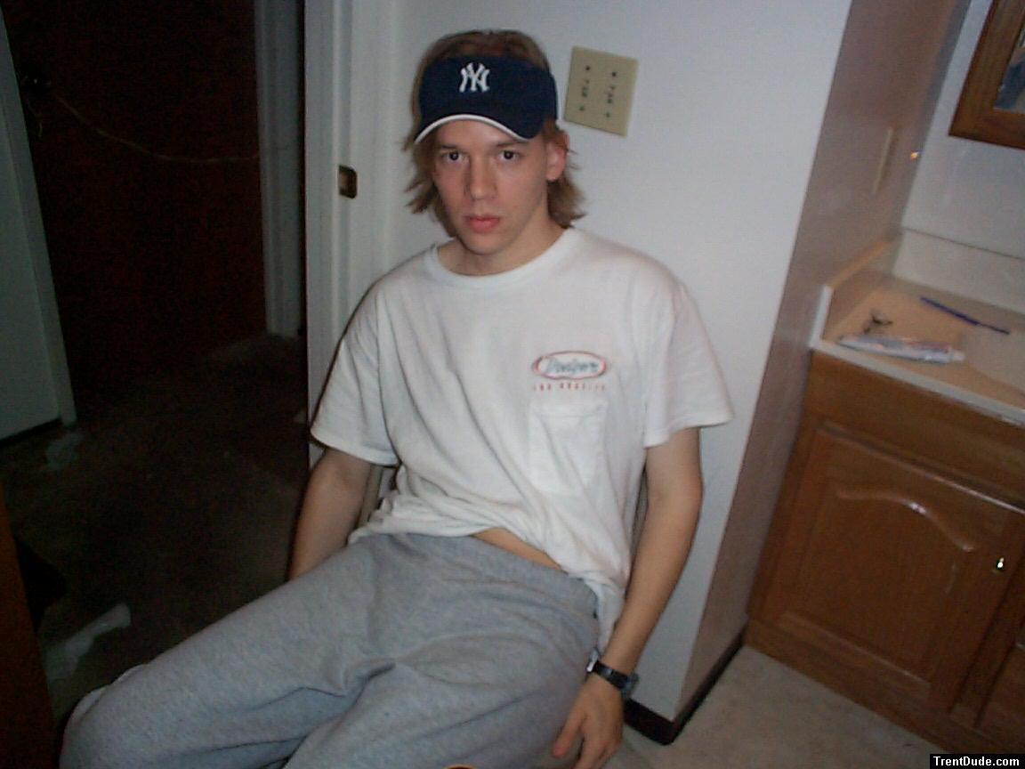 in sweat pants