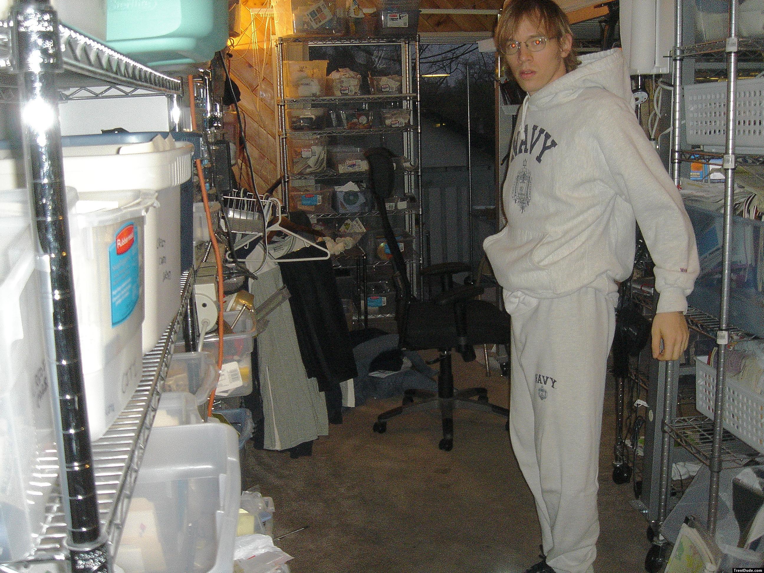 Navy Sweatpants (dressed) Clothing model