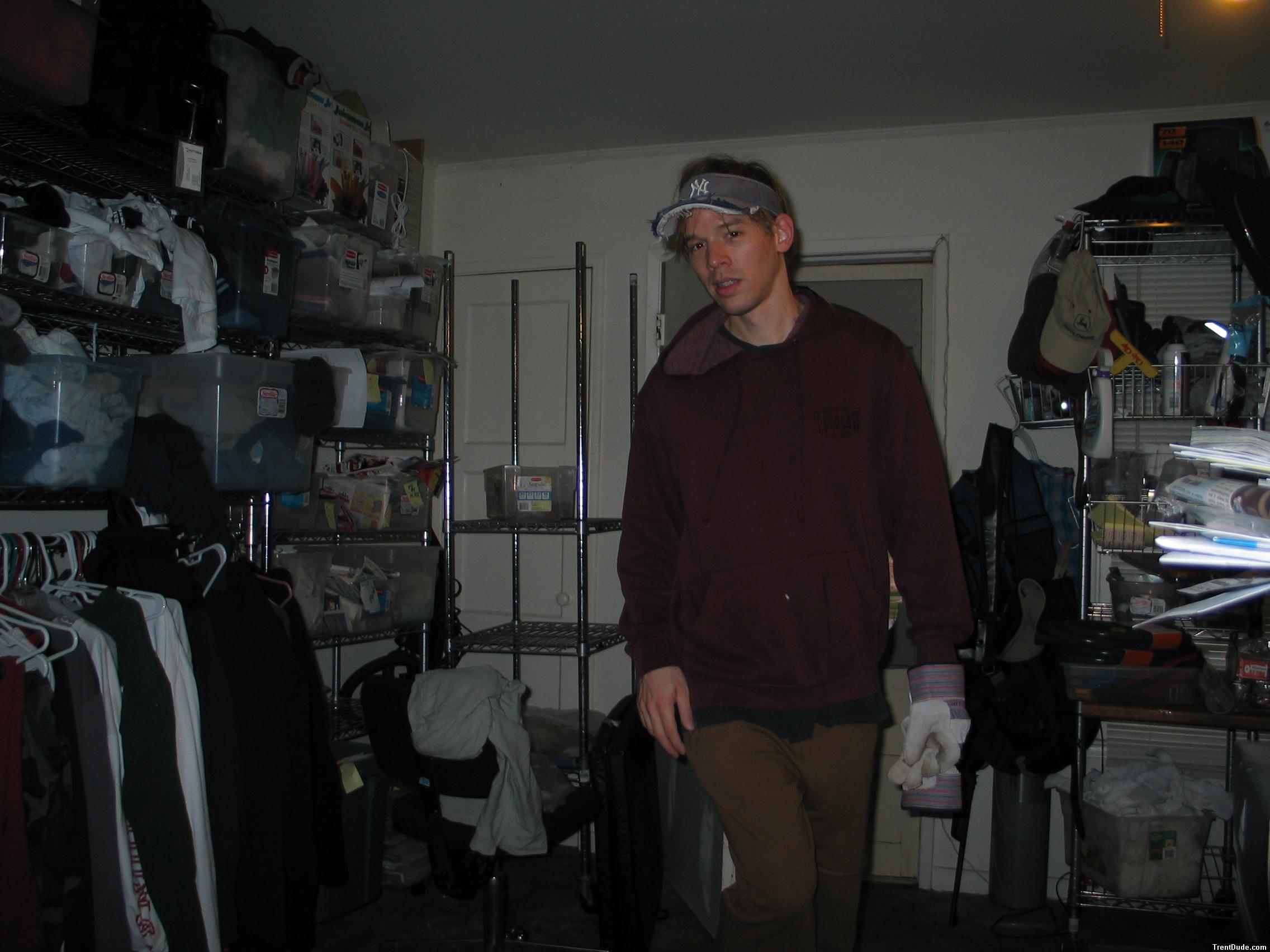 Smilding in Tan puma sweat pants