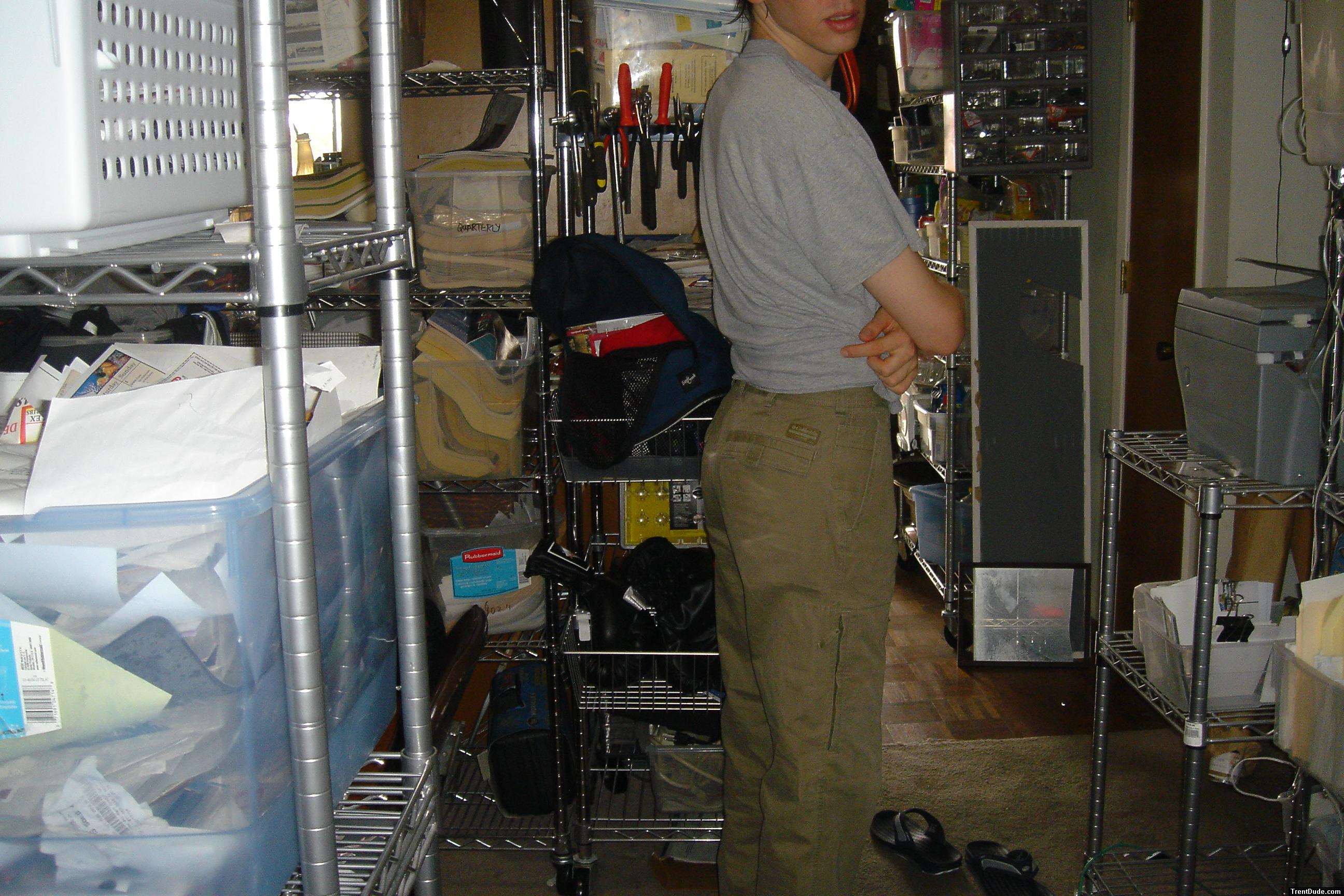 n - clothed - butt - outdoor pants