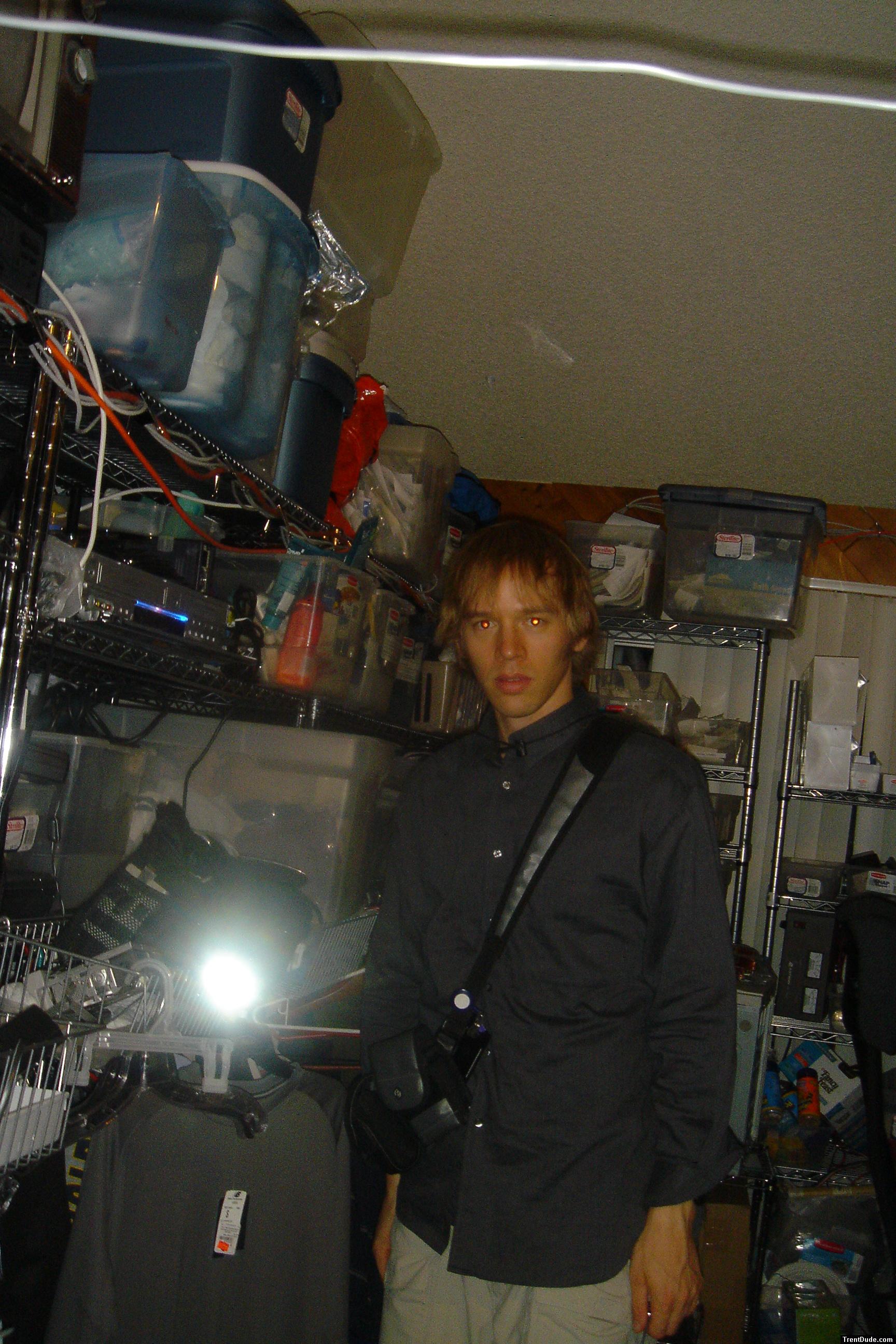 Grey long sleved button up and Khakis 1