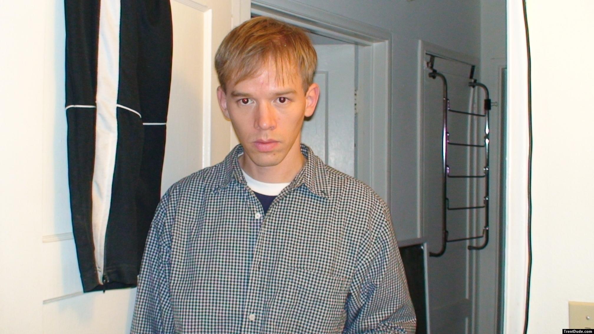 Formal button up shirt from Wal-Mart, model face