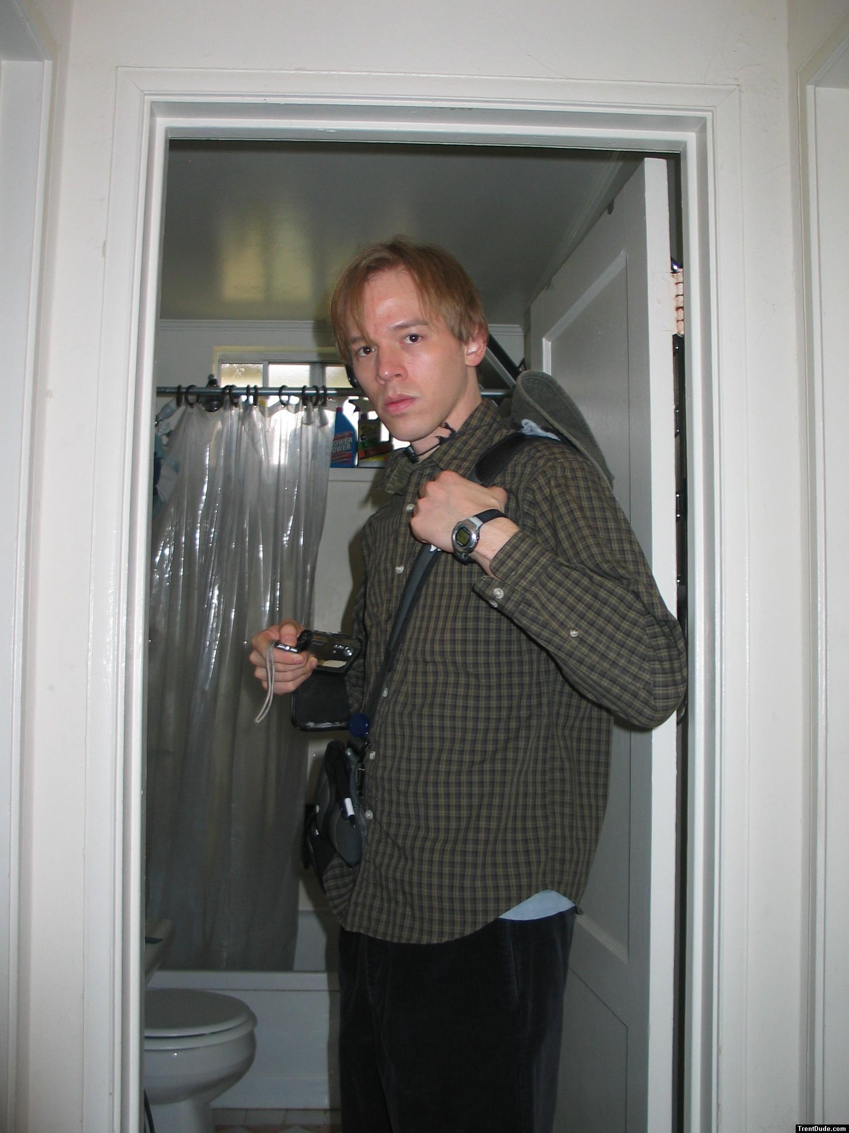 Long hair, camera belt