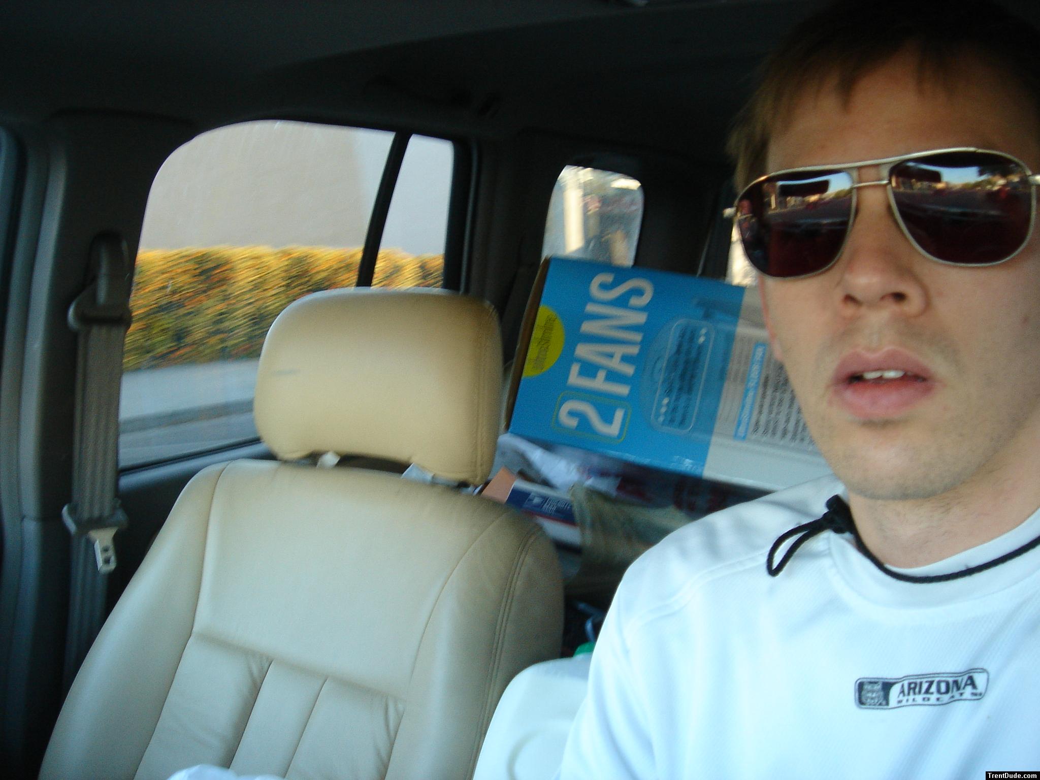 old style aviator sunglasses, wearing Arizona mesh shirt