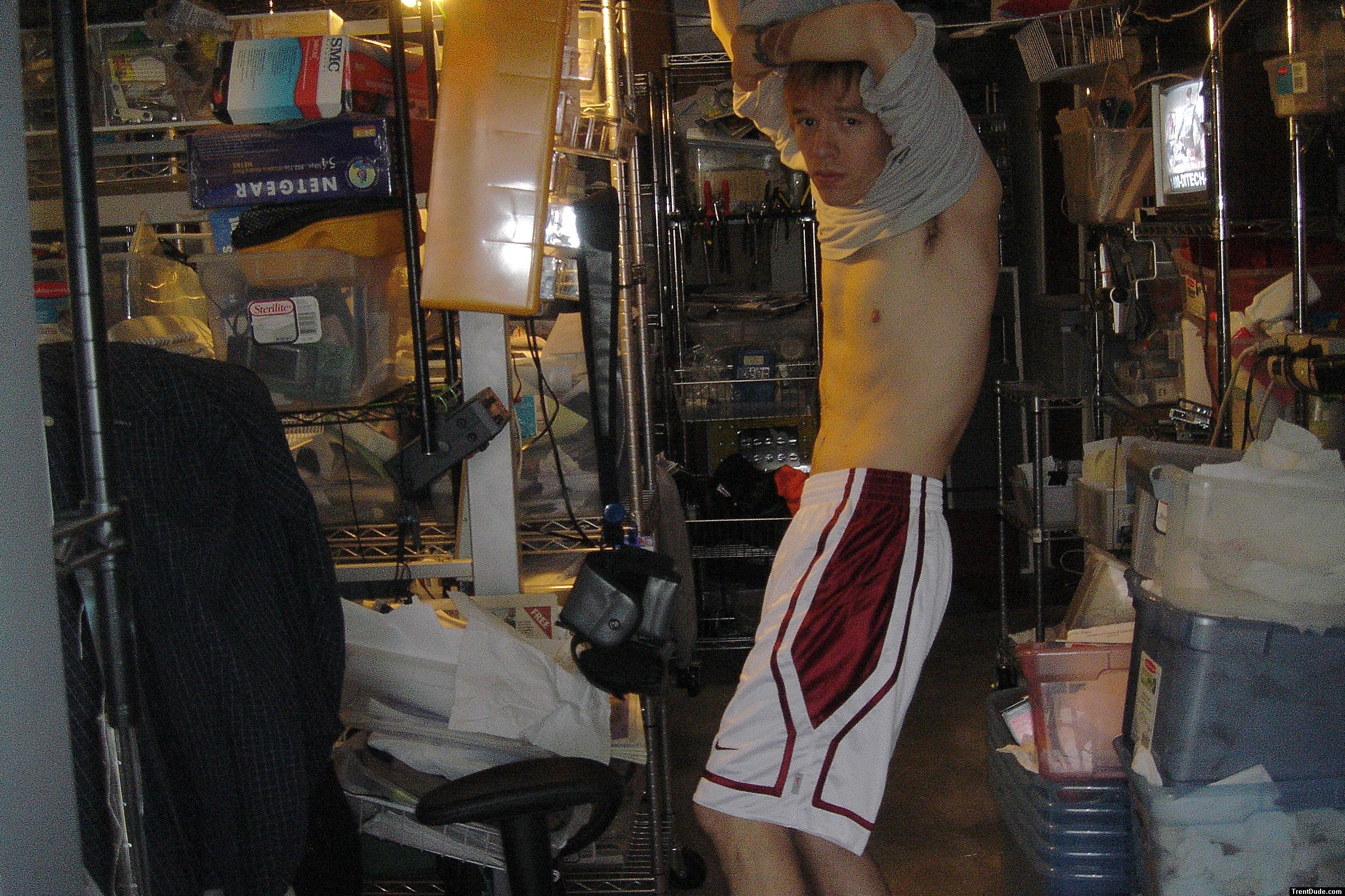 H- SHIRTLESS WHITE PANTS - SAD FACE