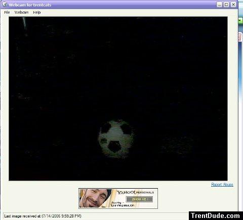 Lonely soccer ball