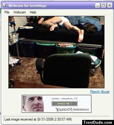 (Someone crashed on the bed in their undies)