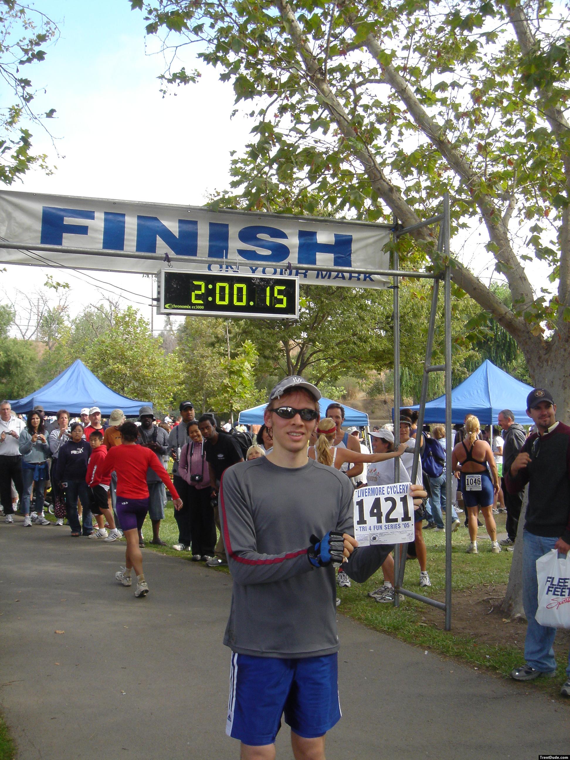 Trent at a USA Triathalon.  1st place.