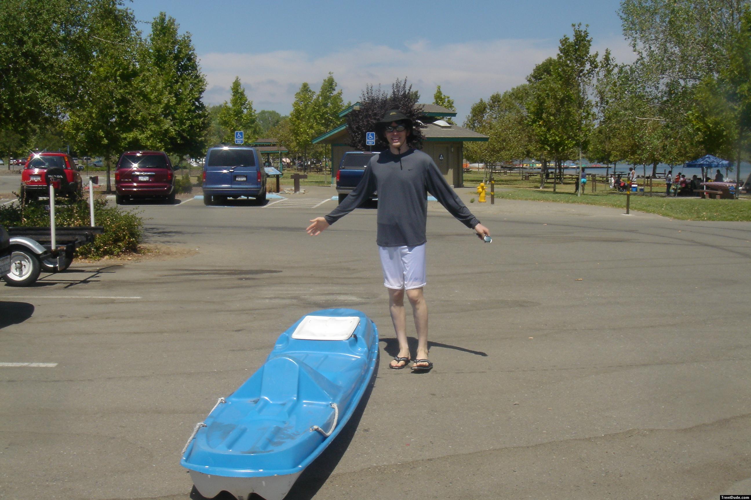 !Trent swimming in a quarry.  Austin, Texas