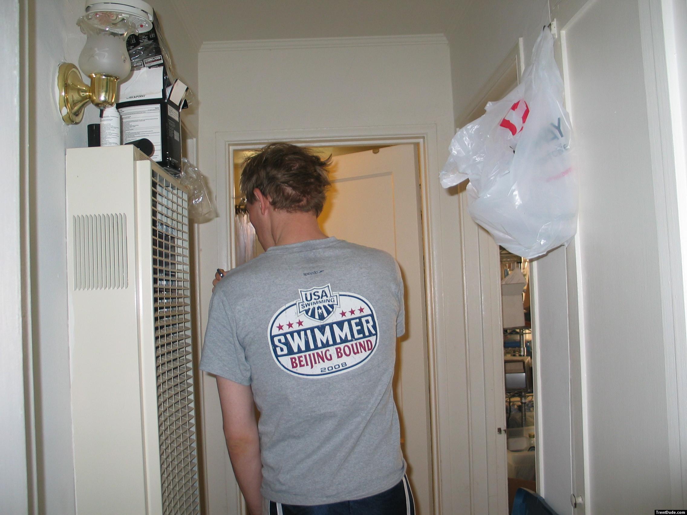 Swimmer Beijing bound t-shirt (for sale)