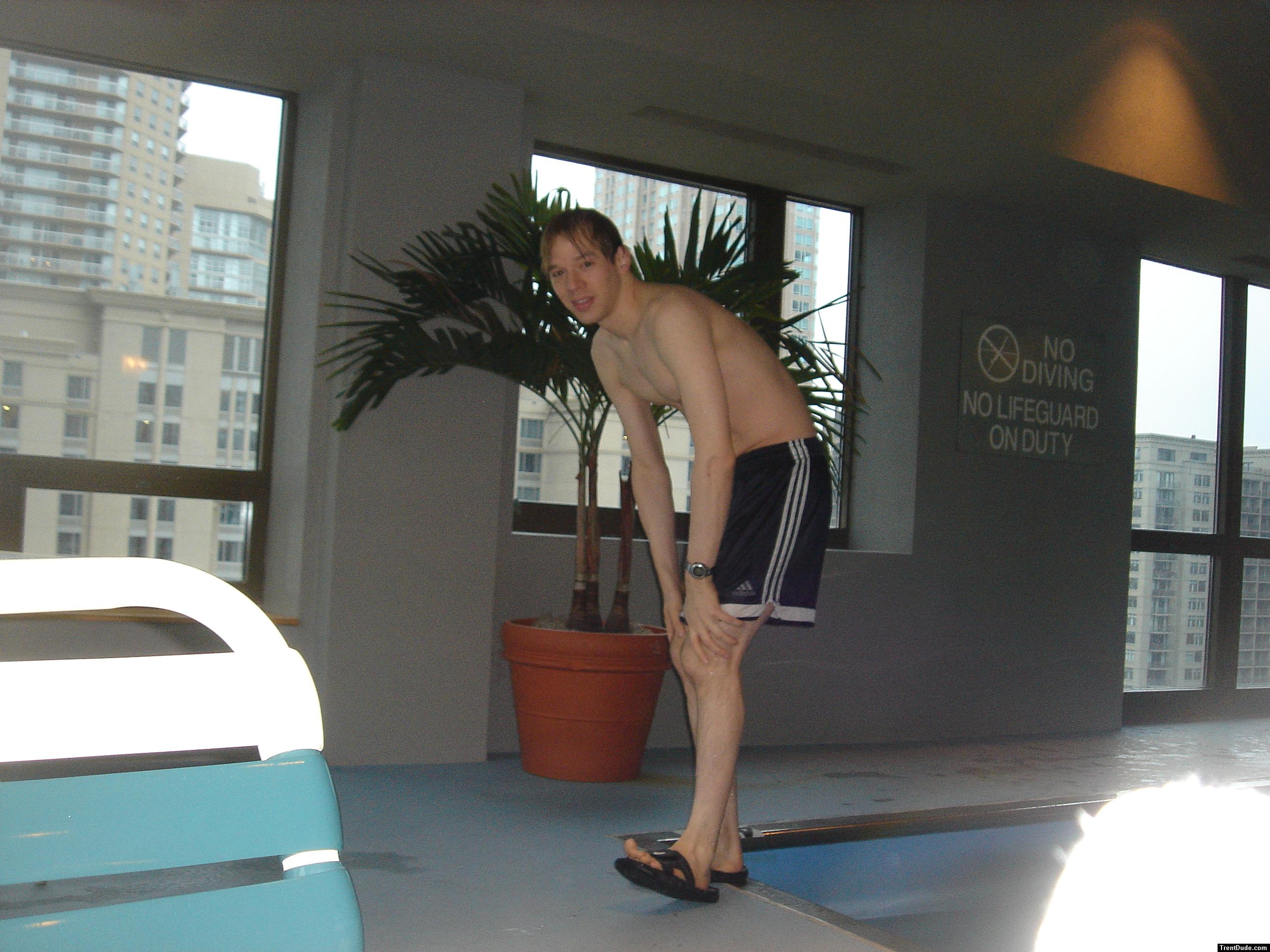 A penthouse pool on a modeling trip in Chicago
