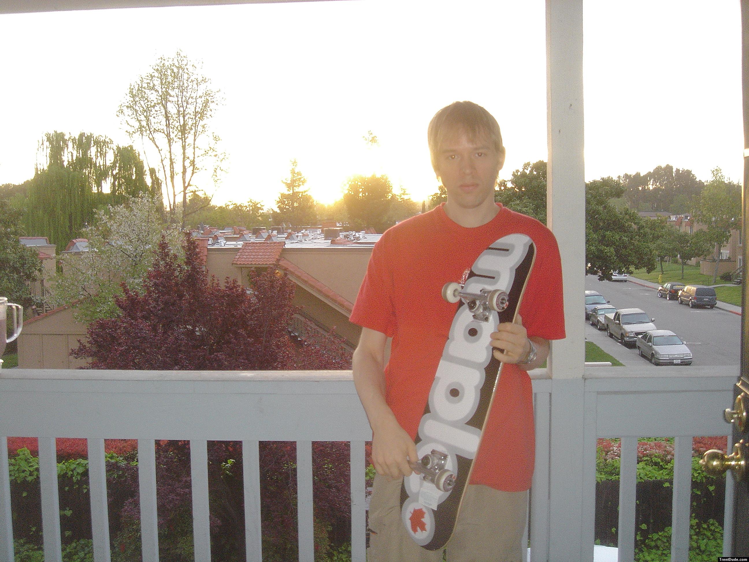 Trent and Skateboard