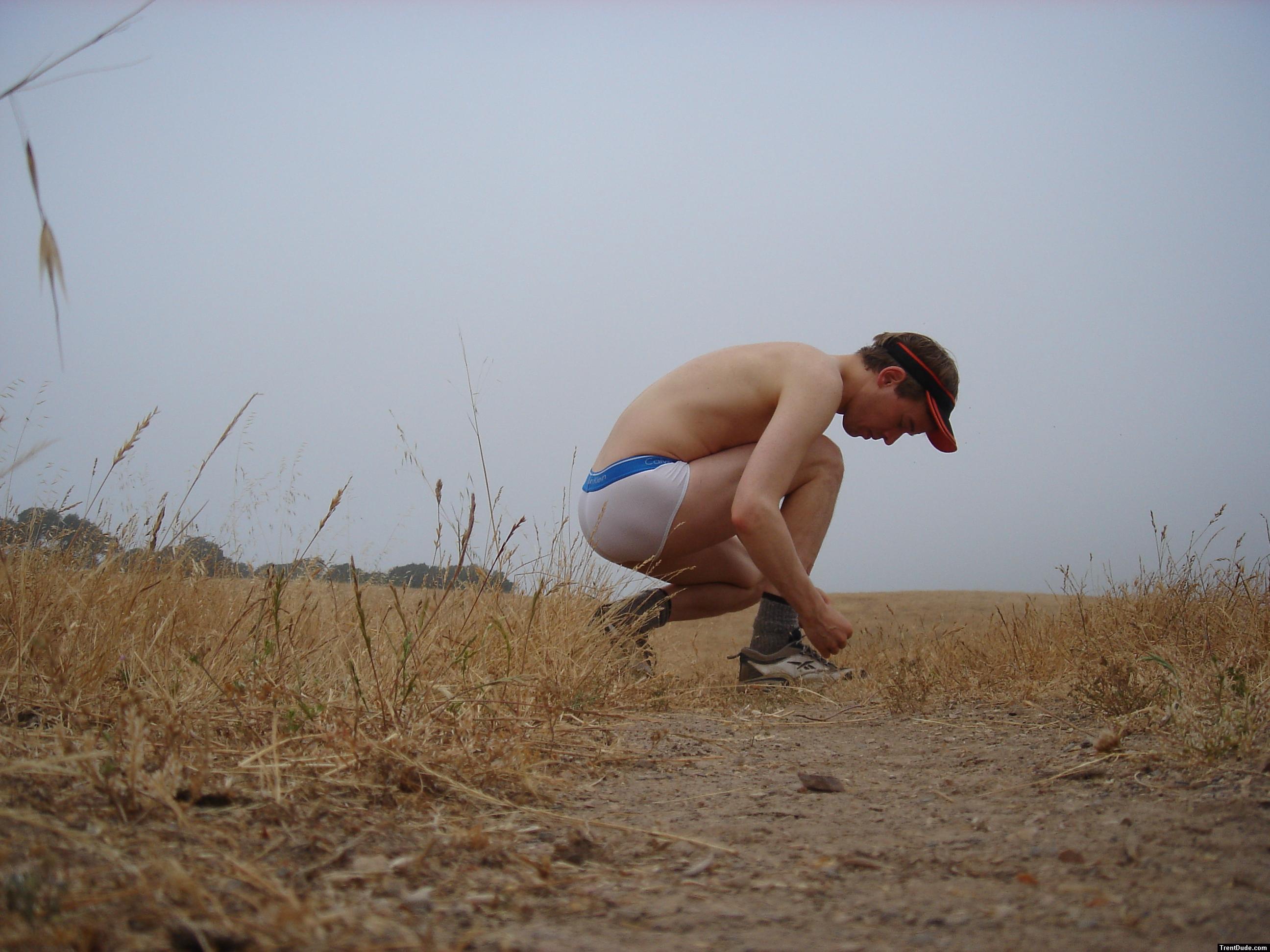Calvin Klein underwear on the farm