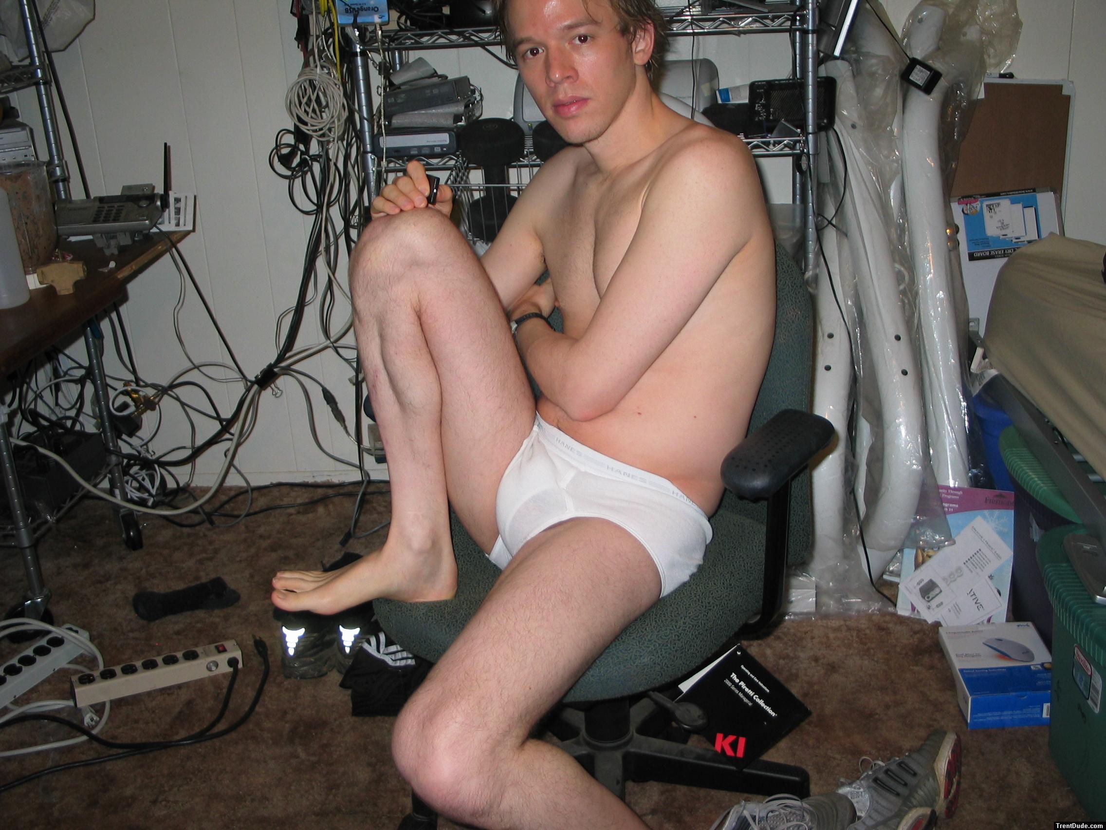 Photoshoot - Hanes Tightey whiteys and feet