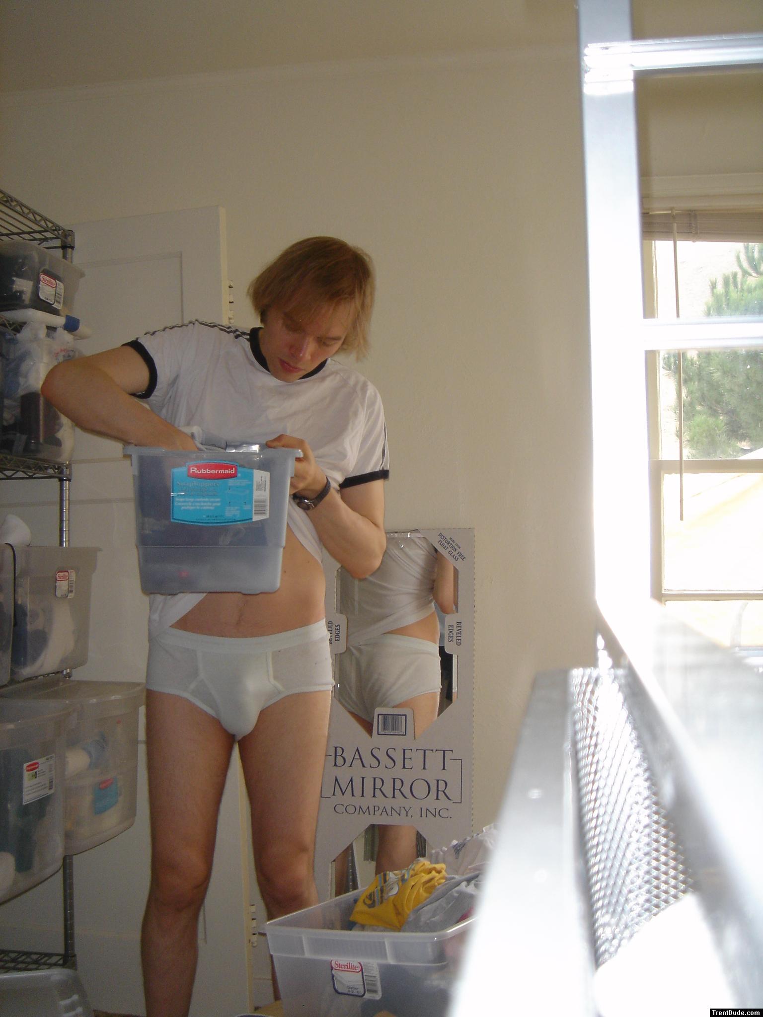 Tighty Whitey - Front/Back (in mirror)