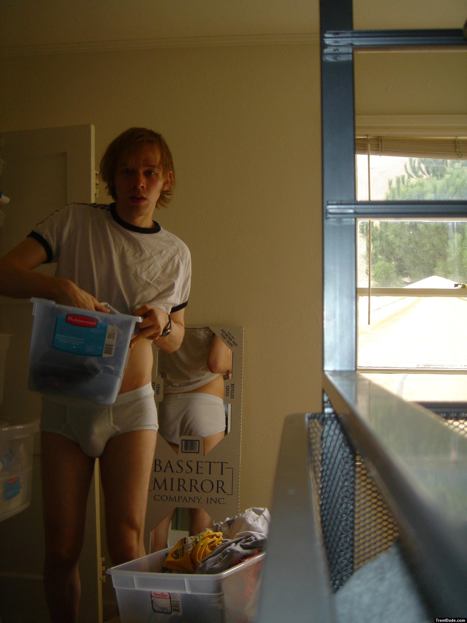 Tighty Whitey - Front/Back (in mirror)