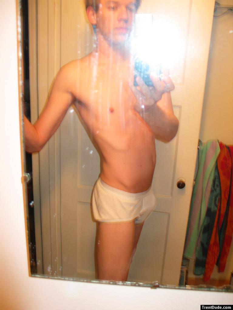 Tightey whitey in mirror!
