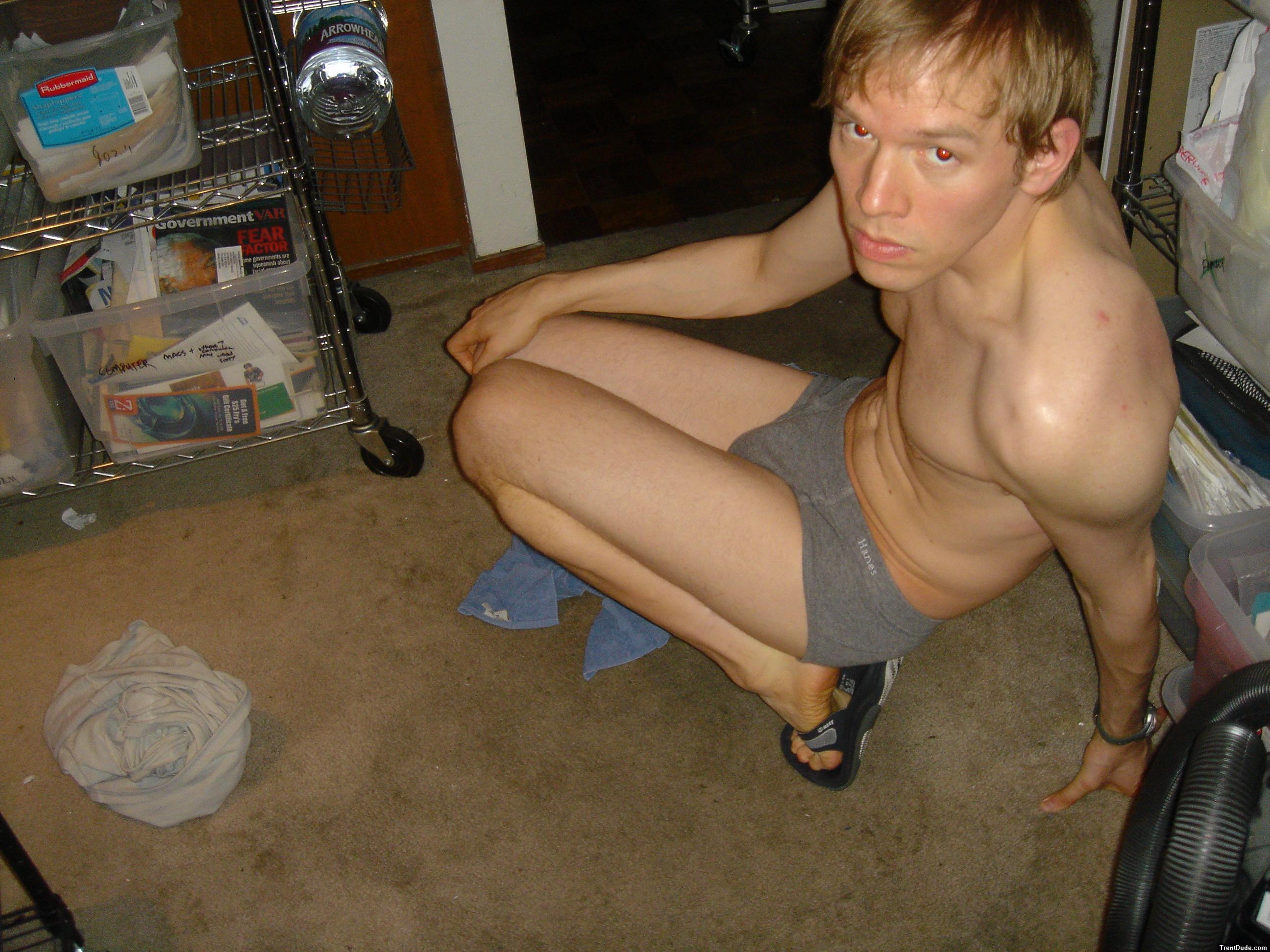 Grey Hanes Underwear, reef slippers