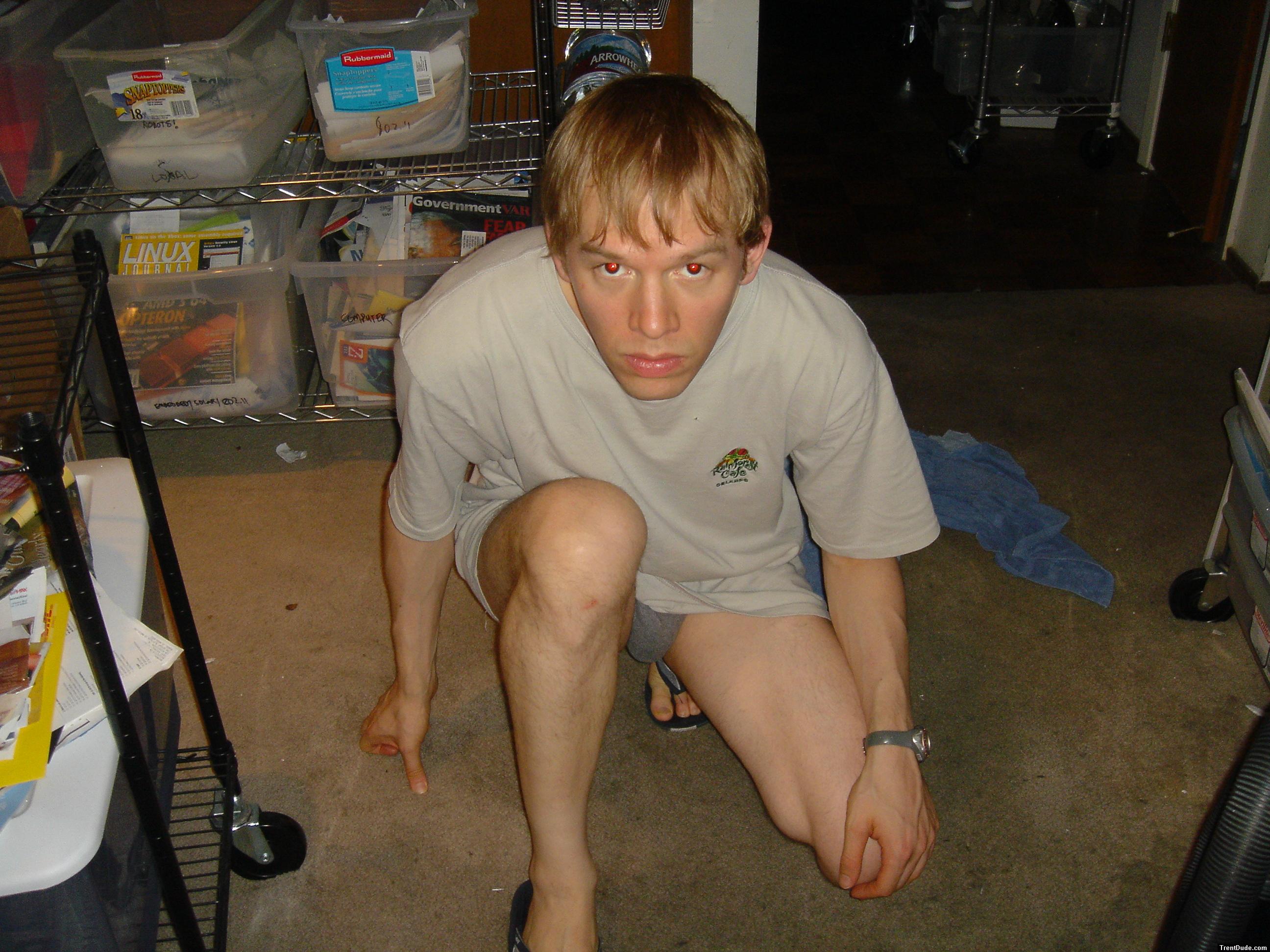 Grey Hanes Underwear, reef slippers