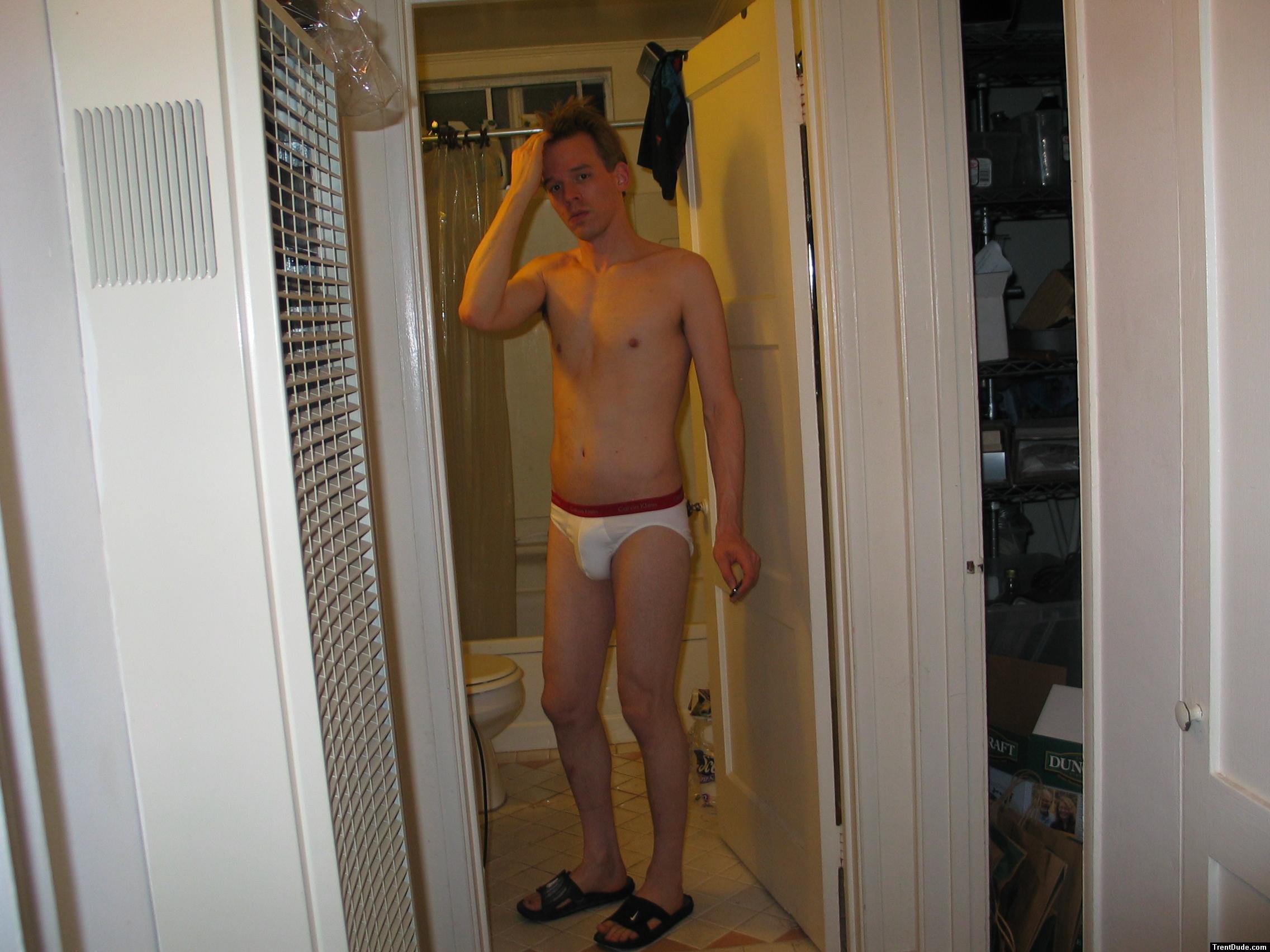 Fretting over his hair