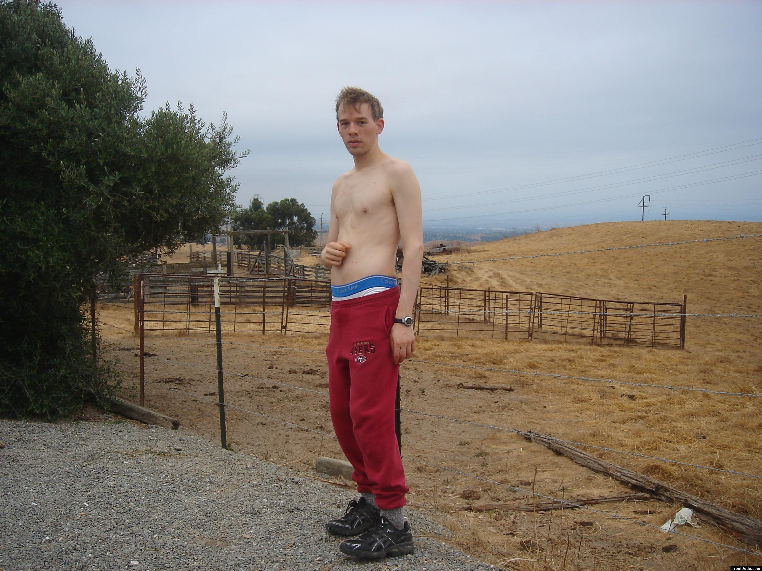 Trying to look like a farm hand