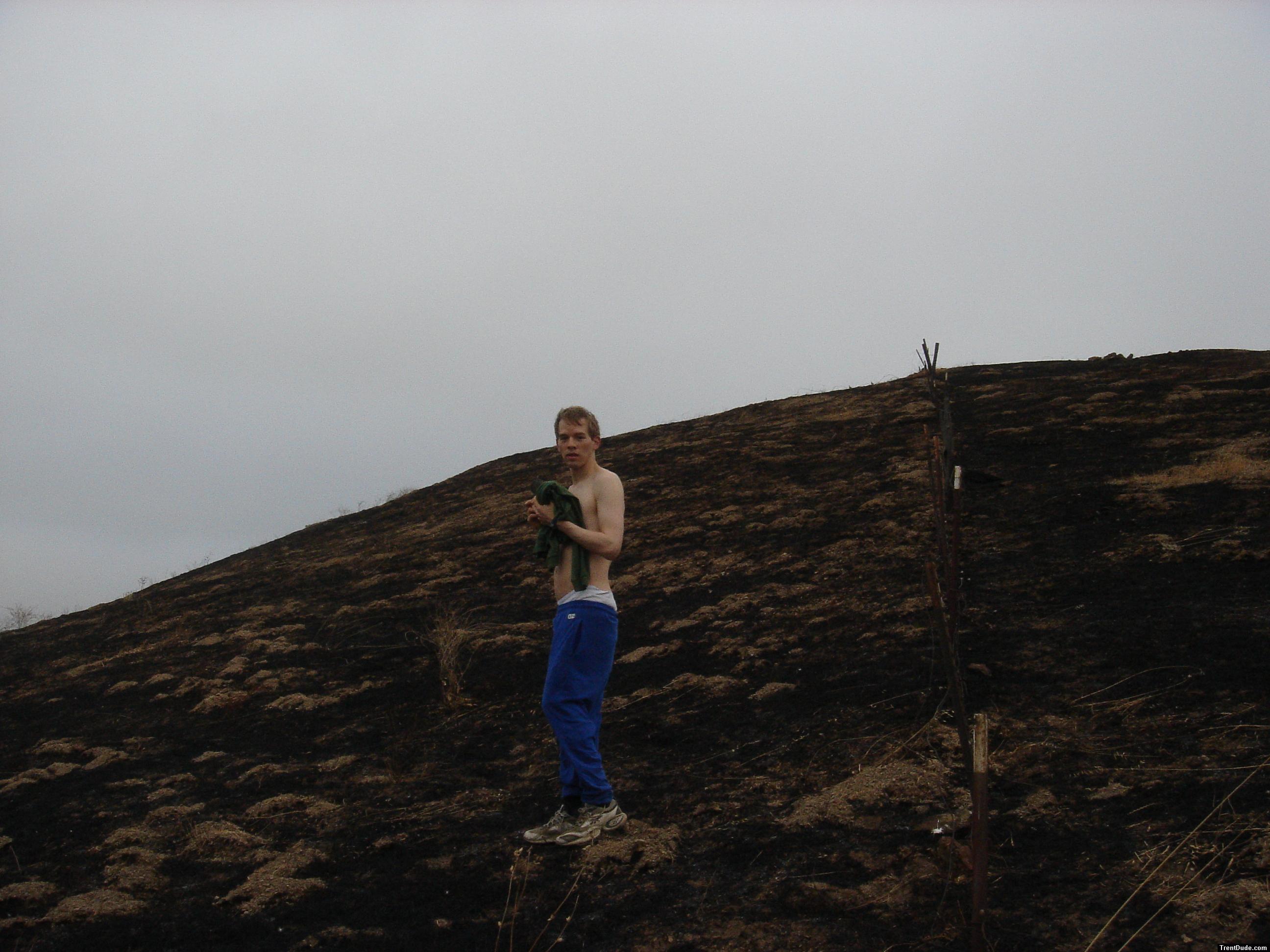 Hiker on dirt