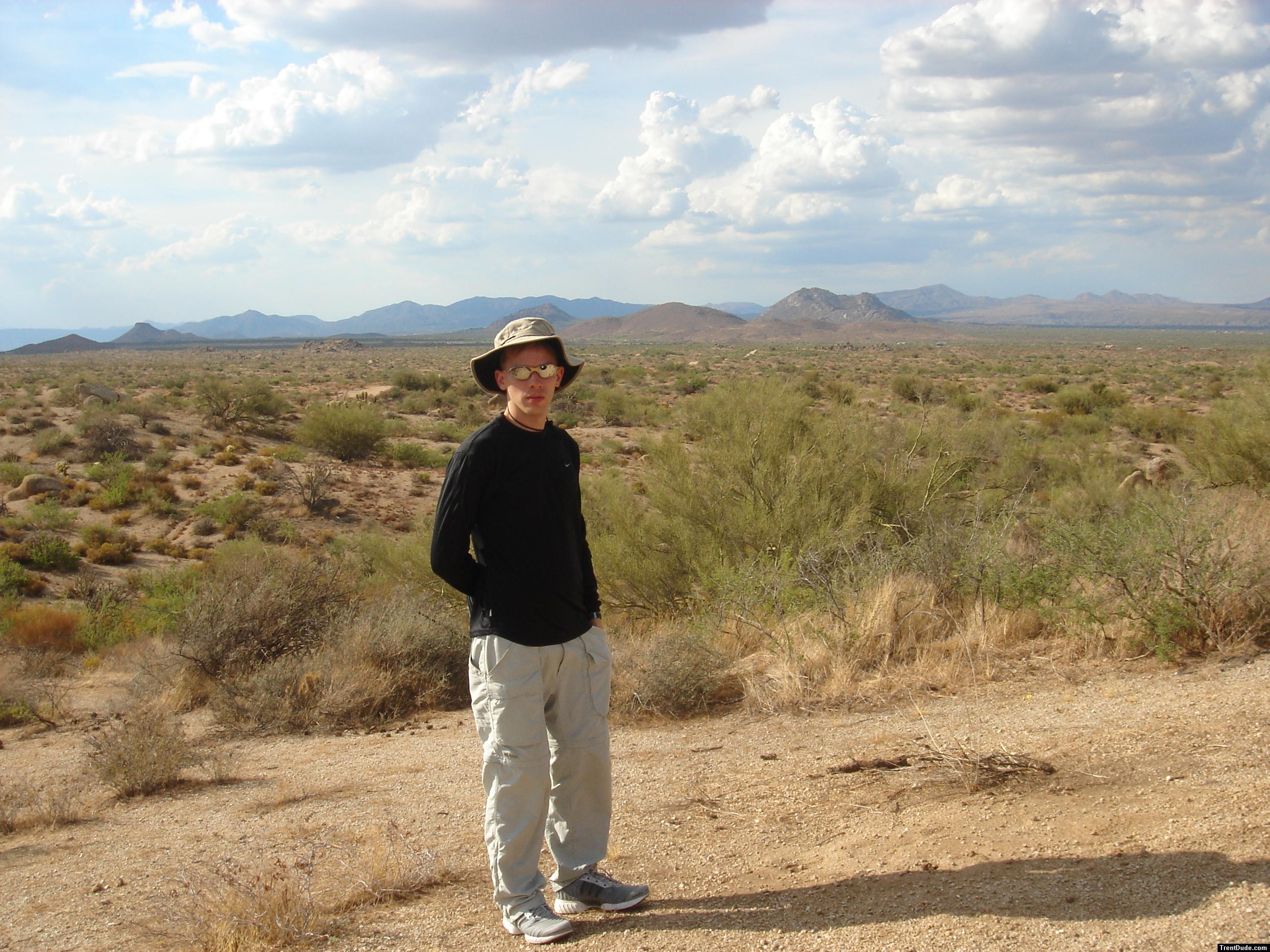 standing in a desert