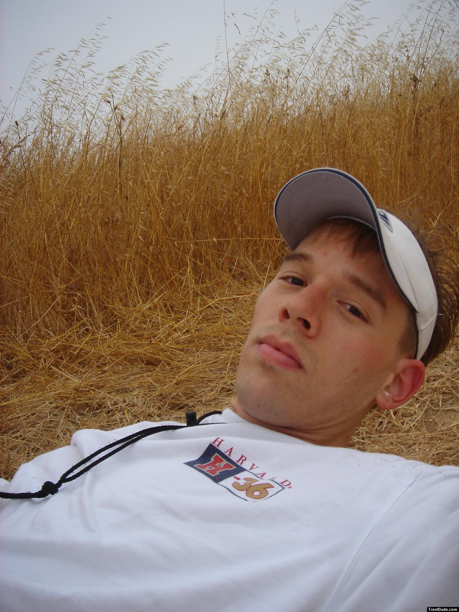 Resting in the grass on the farm where I worked this summer