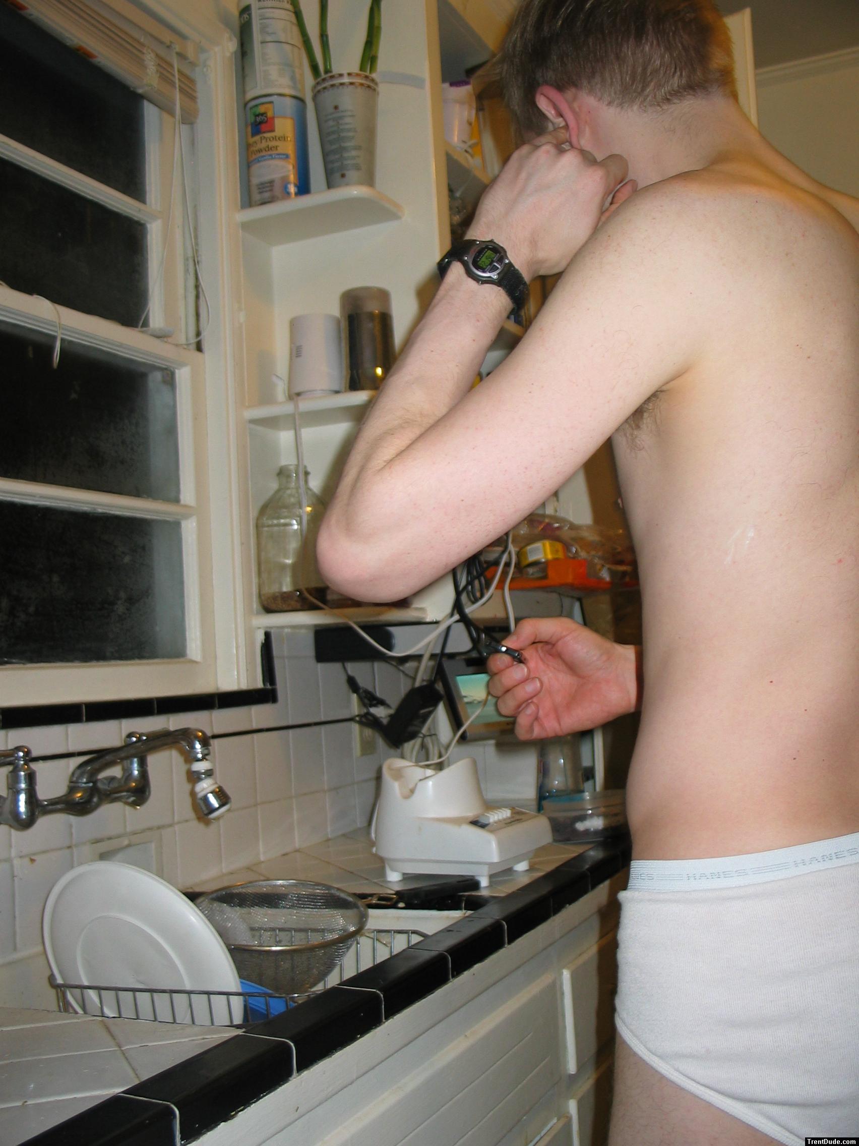 Working in the kitchen