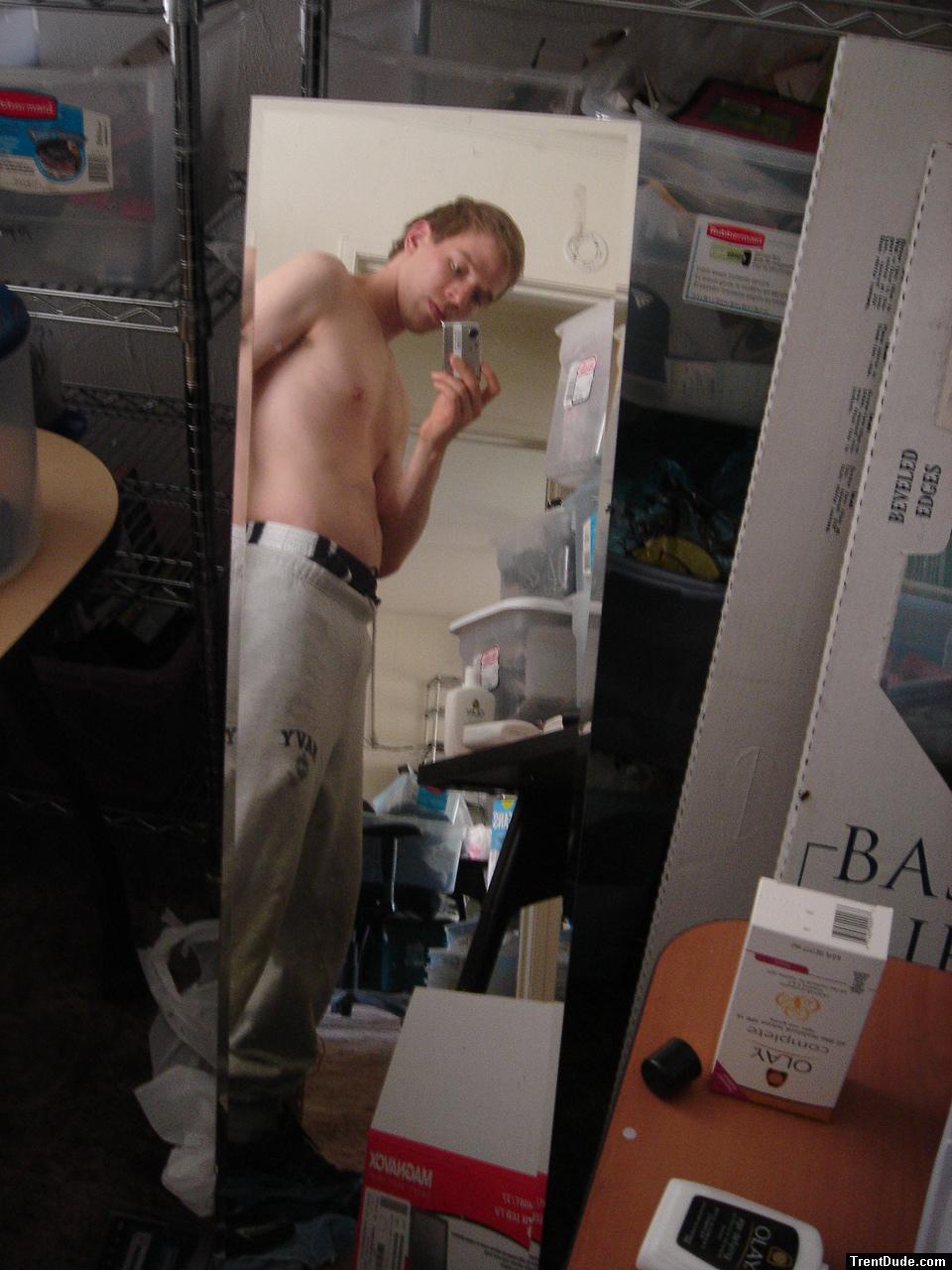 SHIRTLESS IN SWEAT PANTS