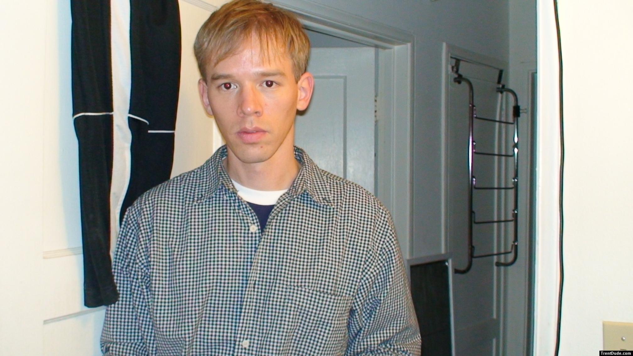 Formal button up shirt from Wal-Mart, model face