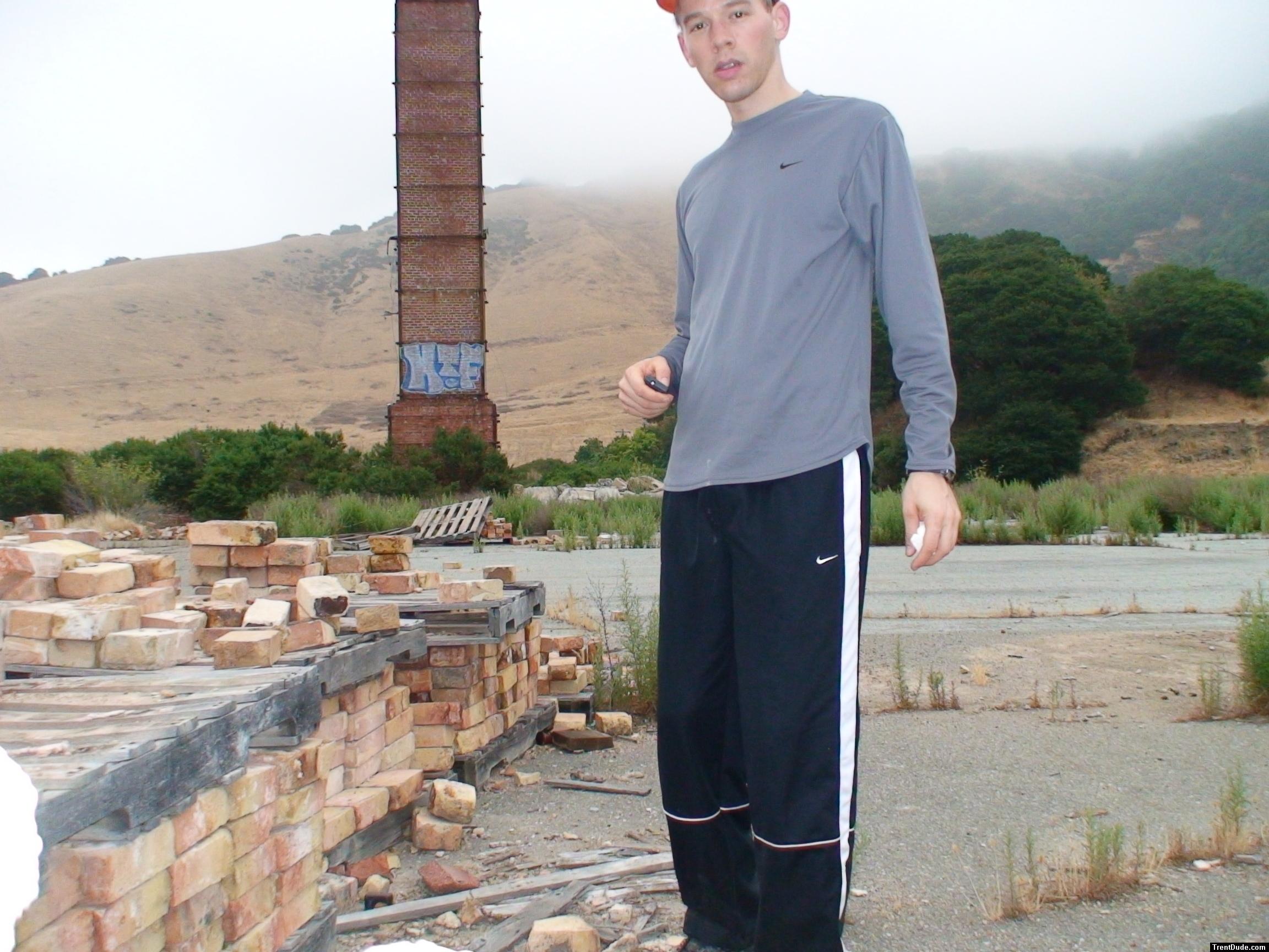 Brickyard photoshoot.  Nike Dri-Fit long sleve shirt and track pants (for sale) - This photoshoot is accompanied by a video in t