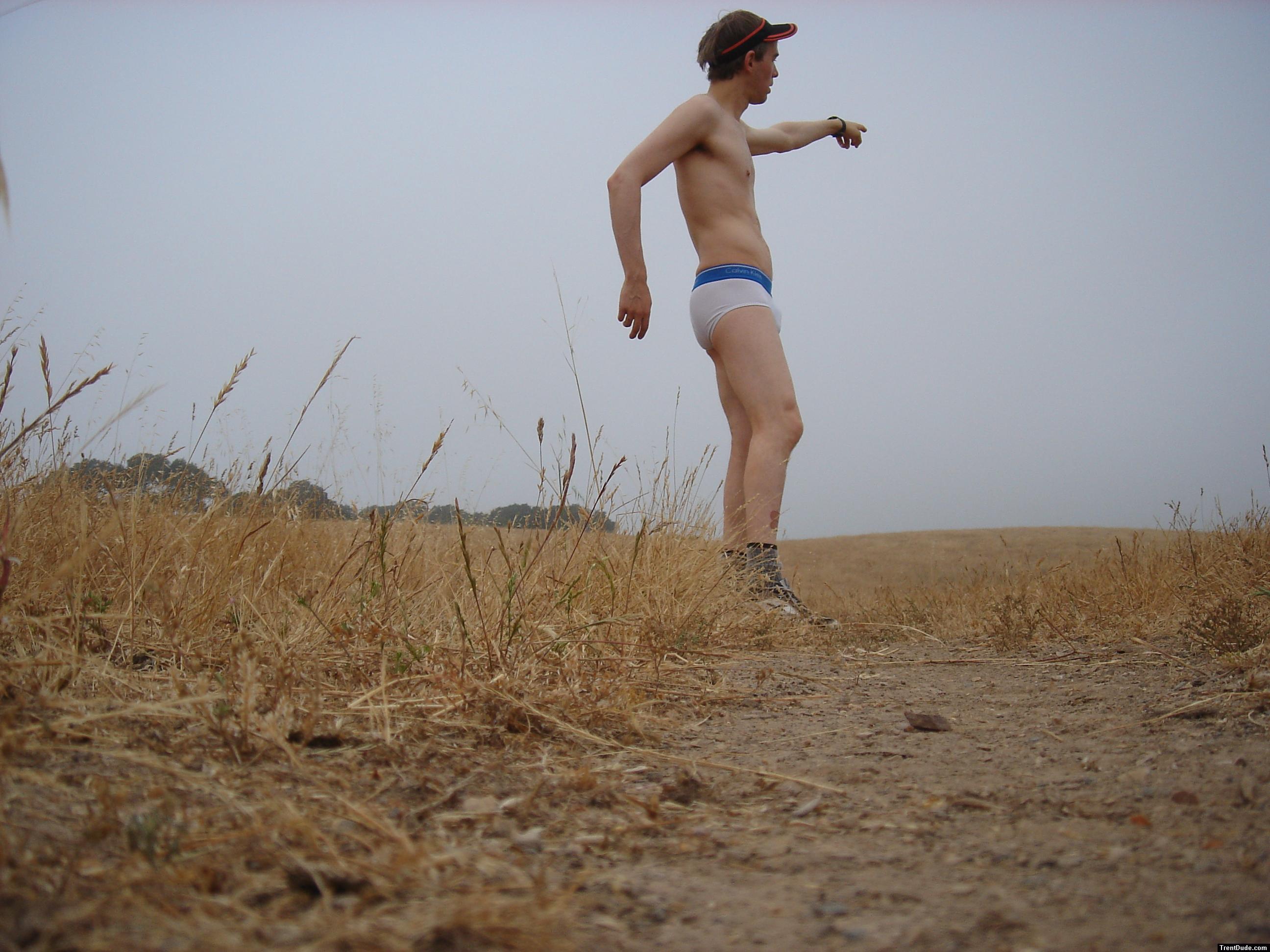 Calvin Klein underwear on the farm