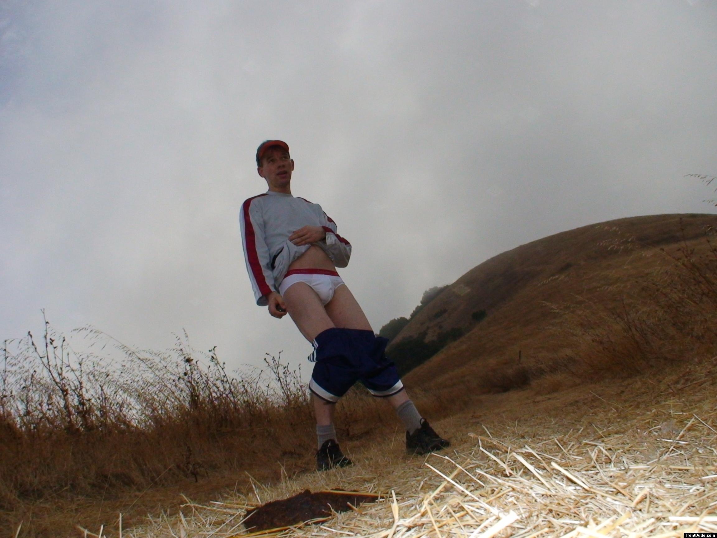 Calvin Klein Hip brief, outdoors on the farm