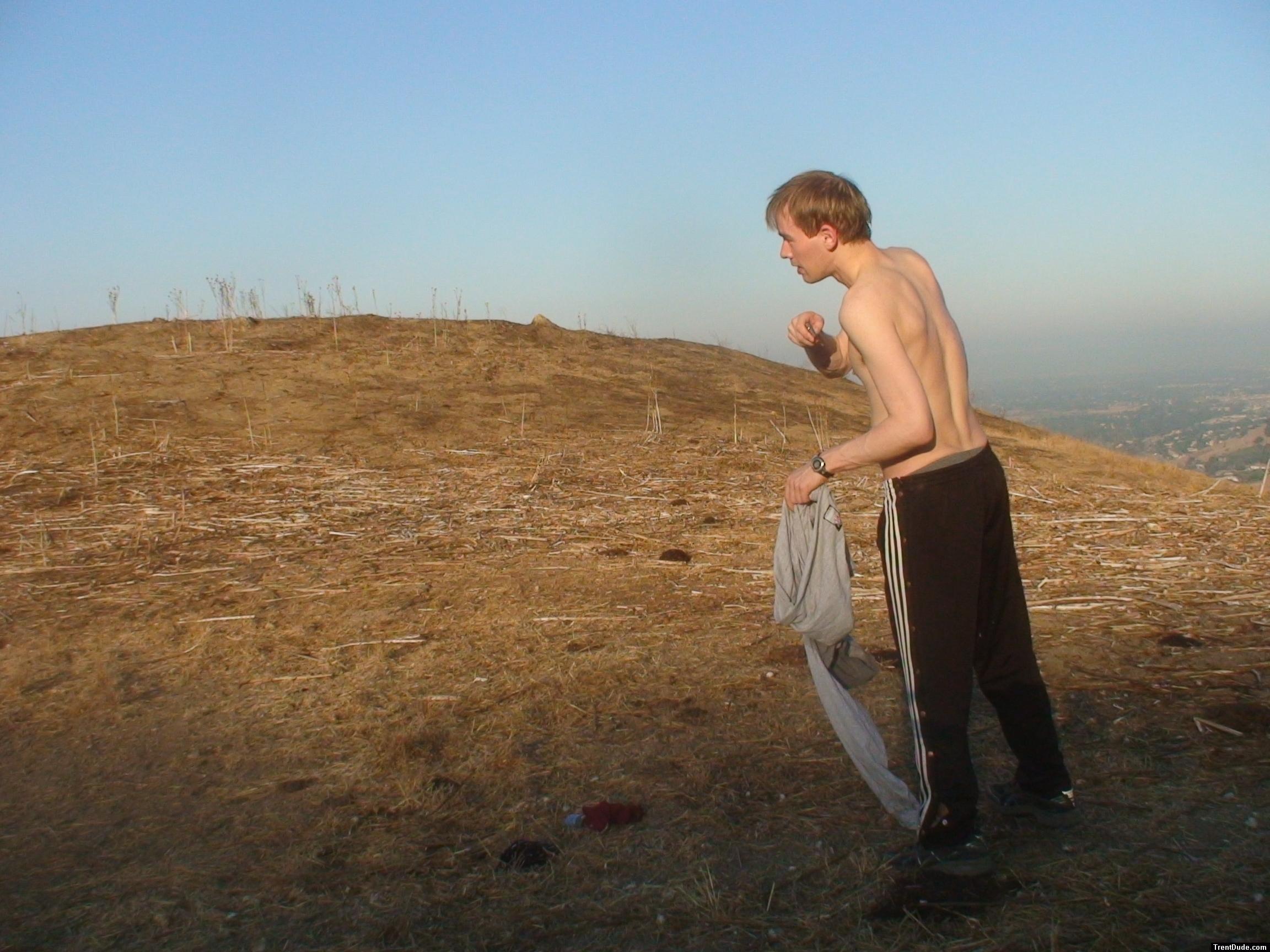 Do I have everthing?  Opps, there's a red string bikini on the ground!