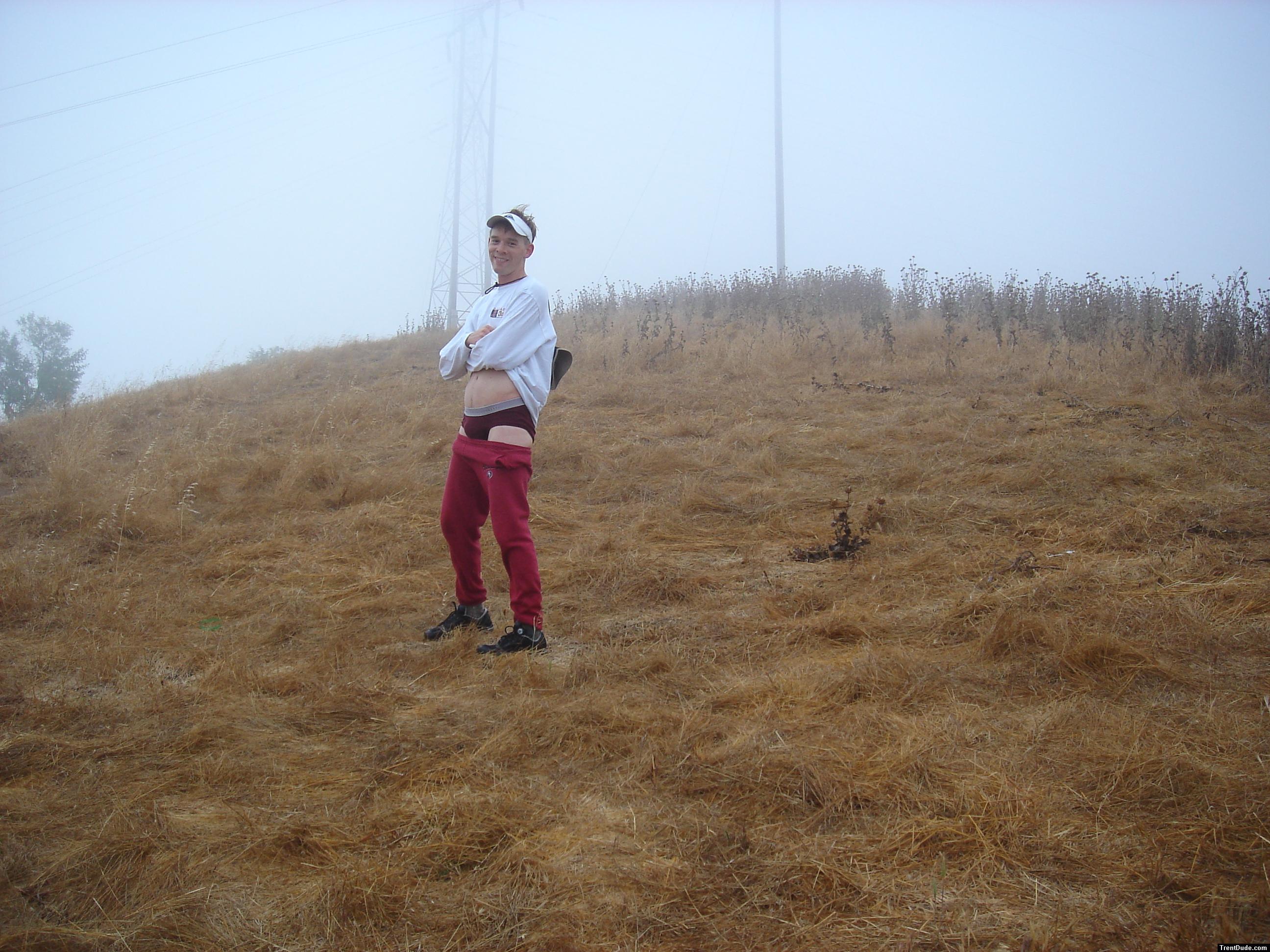 Only on foggy days.  Otherwise he might get caught