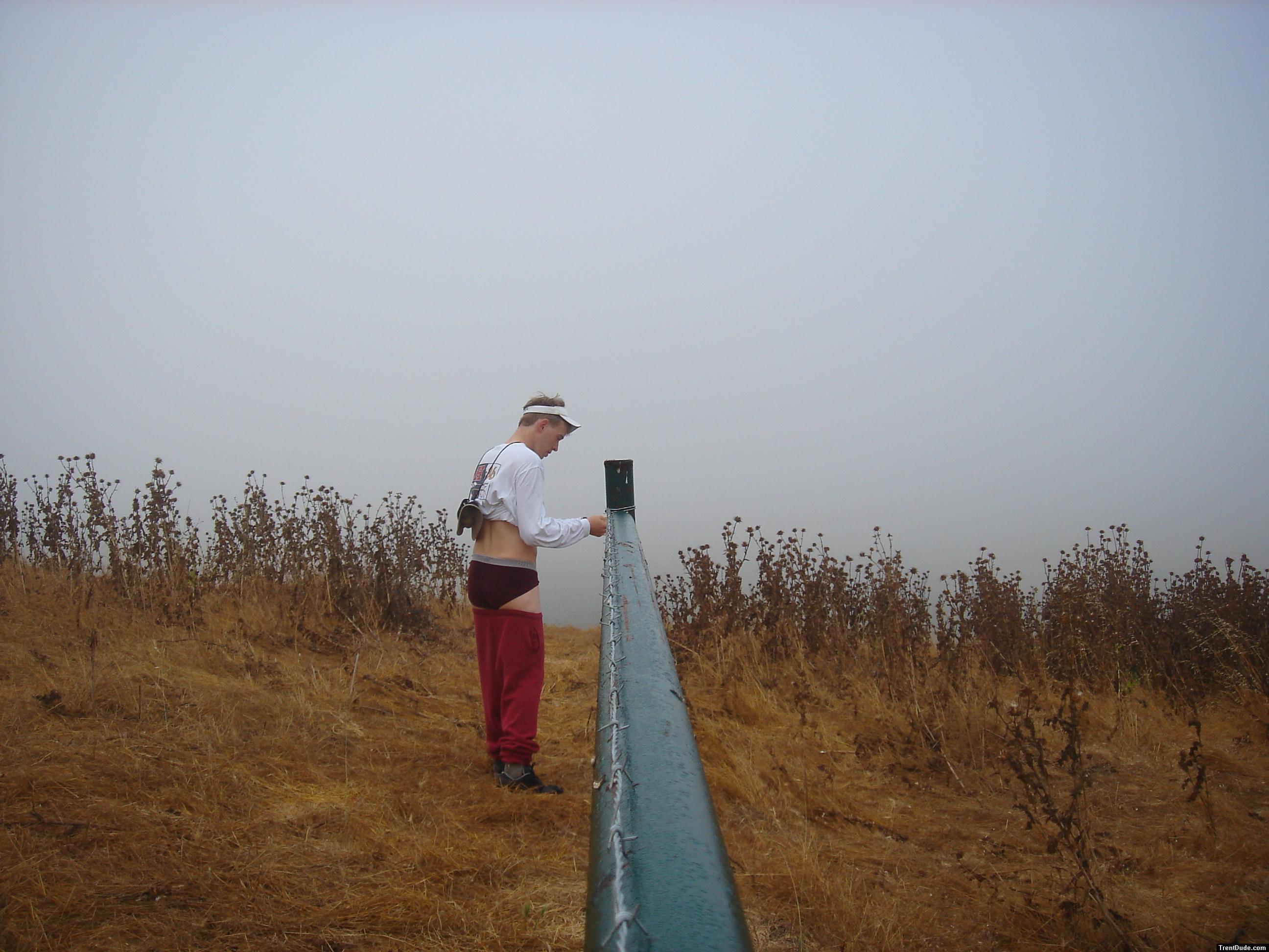 Maybe he doesn't want to rip his clothes on the barb wire