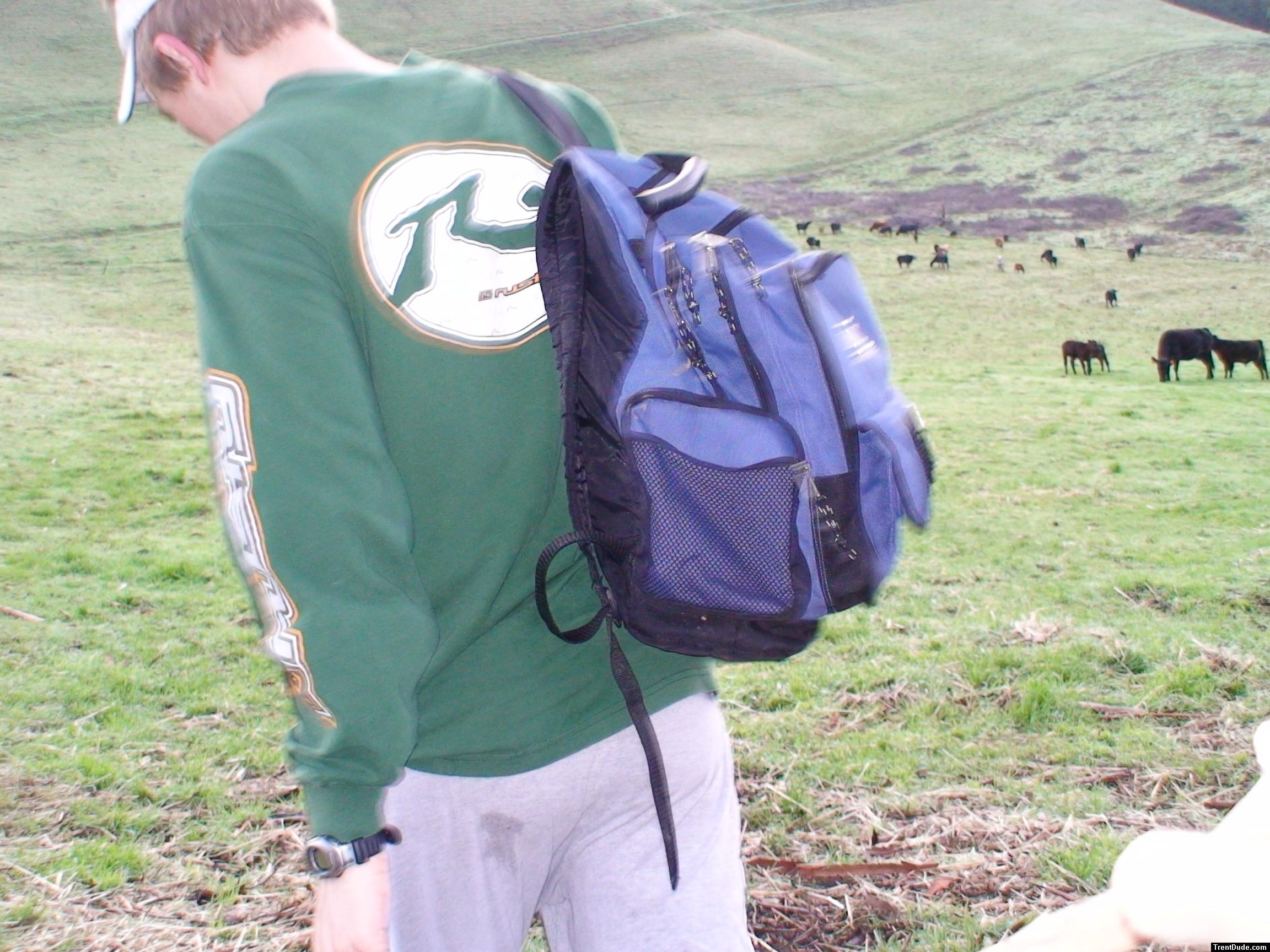 back side with back pack