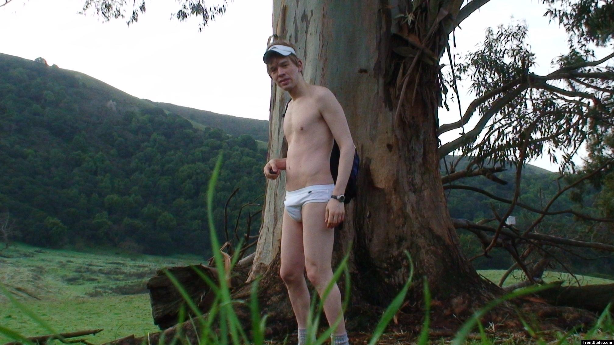 Trent and a Eucalyptus tree and Tommy hilfiger underwear