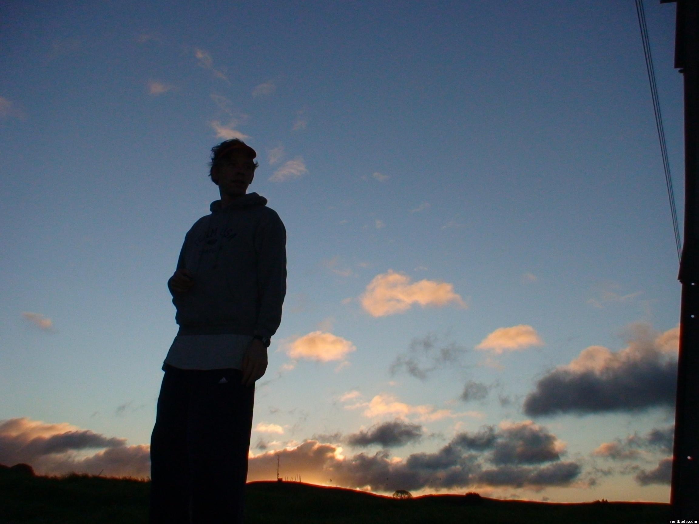 Gazing into the distance - wind blowing hair