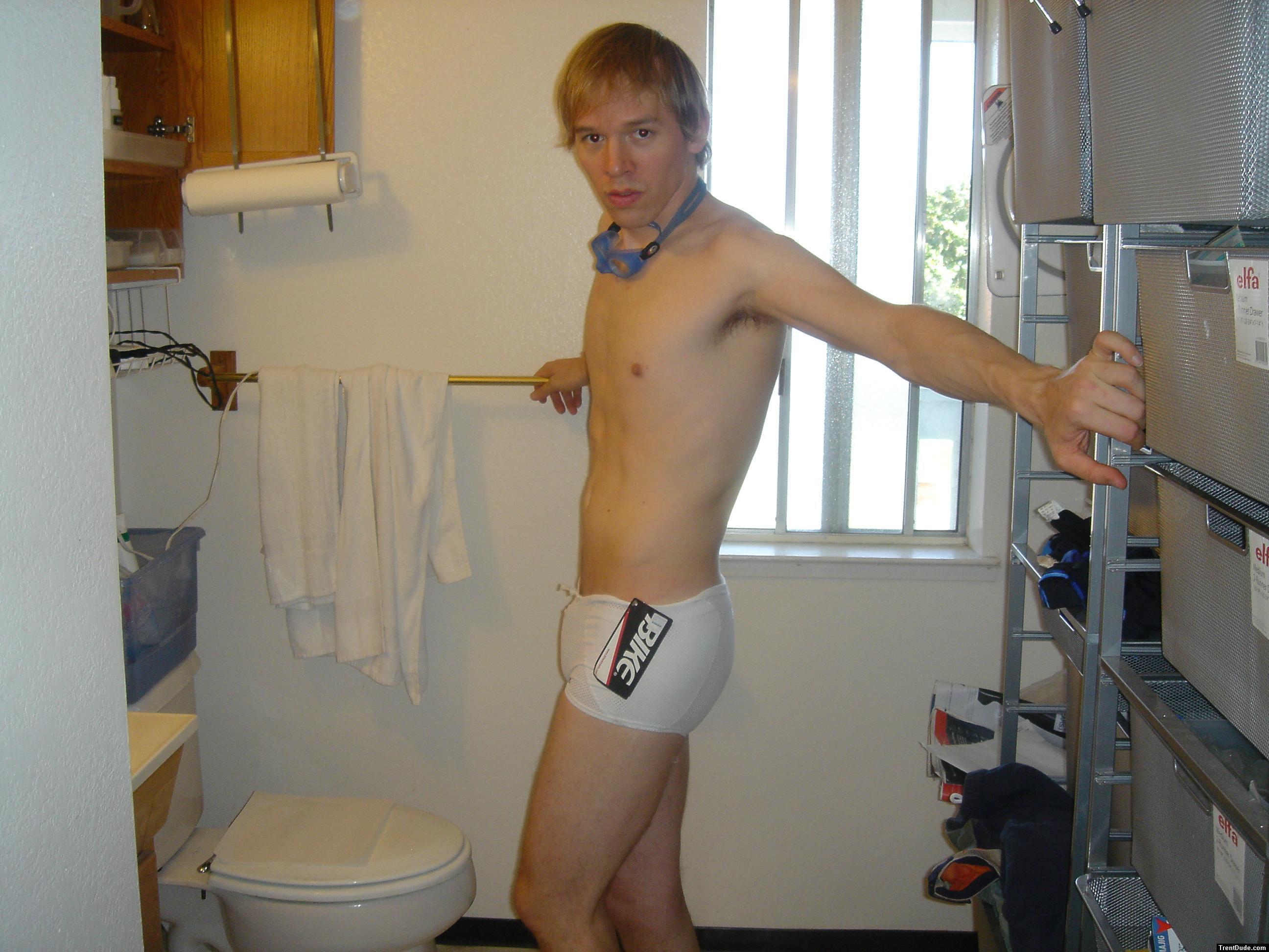 Bike shorts with the tag still on (Bruno look)