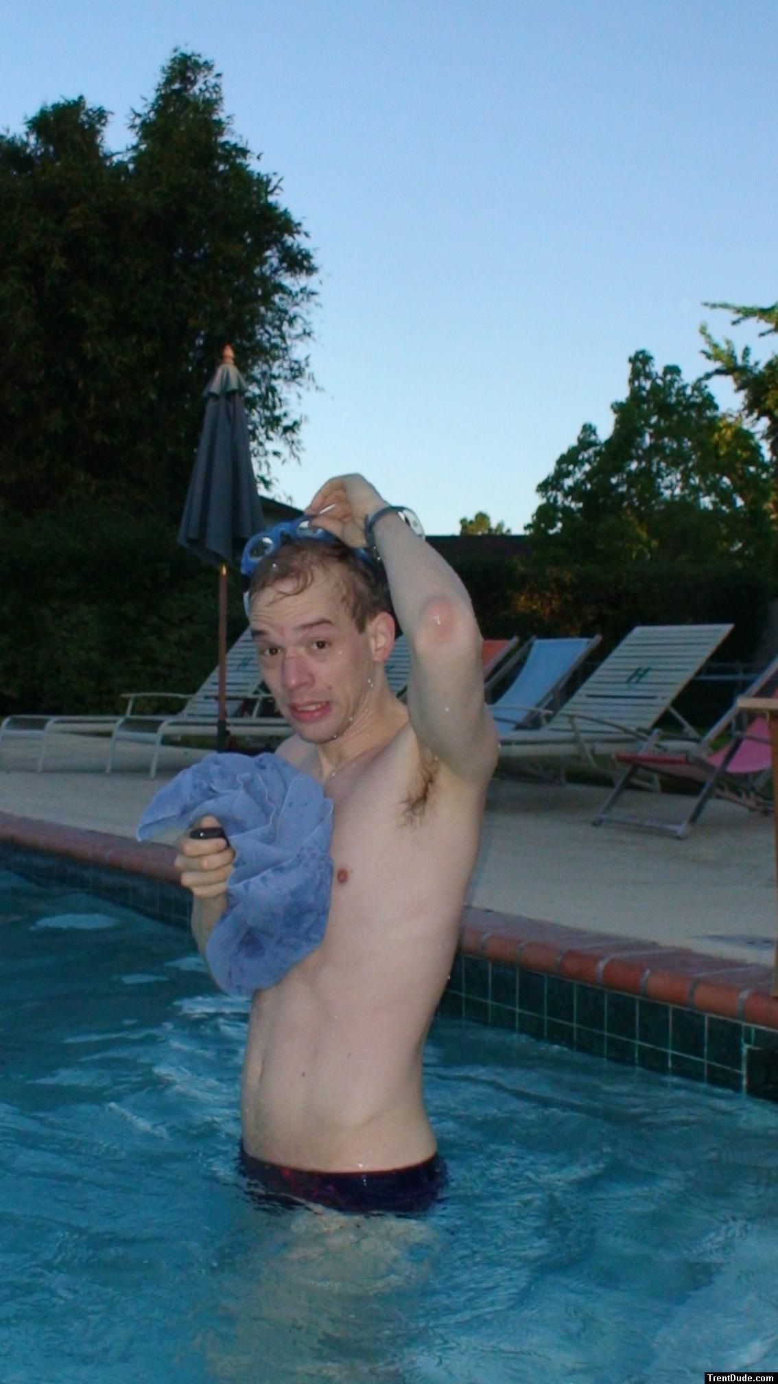 pulling his hair