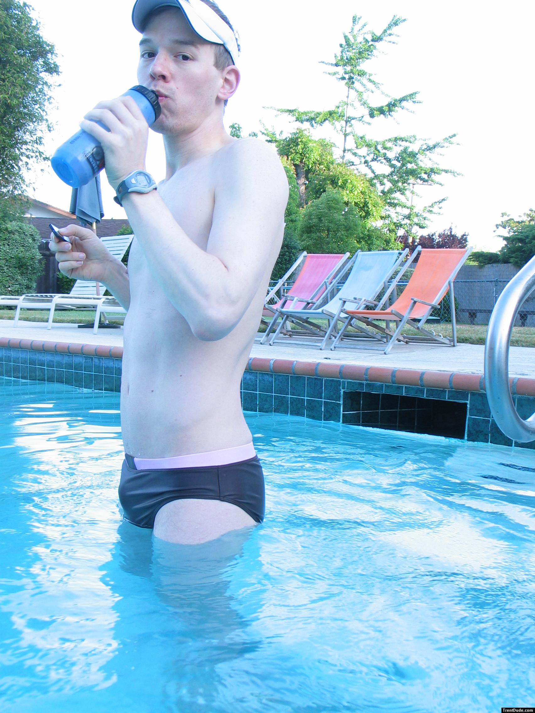 Ami Sanzuri Chocolate Low-Cut Swimsuit from InternationalJock.com (pouch) (best!)