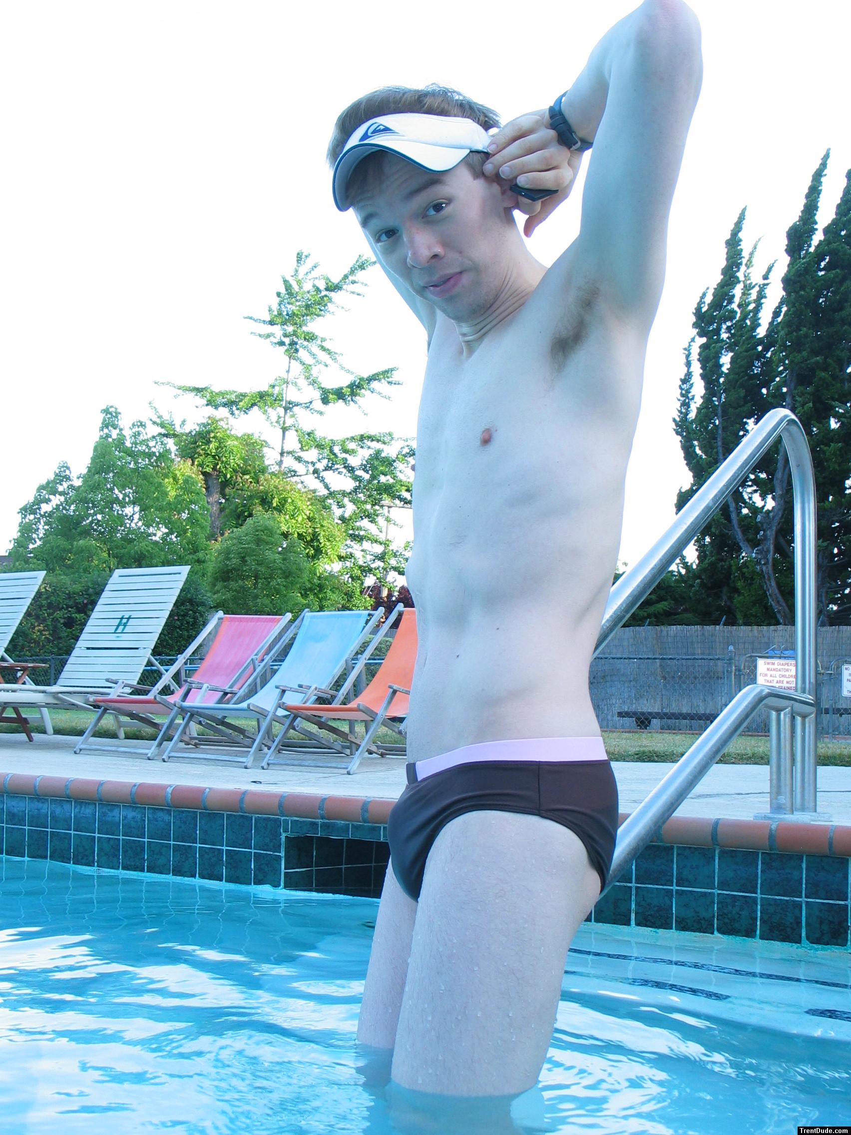 armpits - Ami Sanzuri Chocolate Low-Cut Swimsuit from InternationalJock.com
