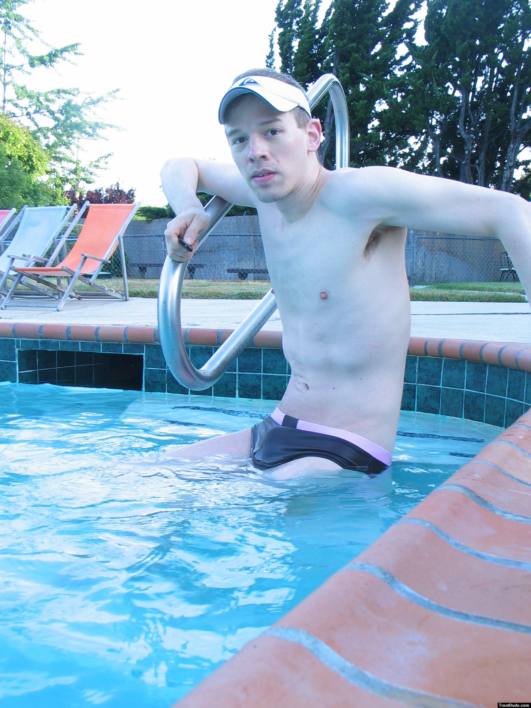 he thinks this swim suit was a good choice